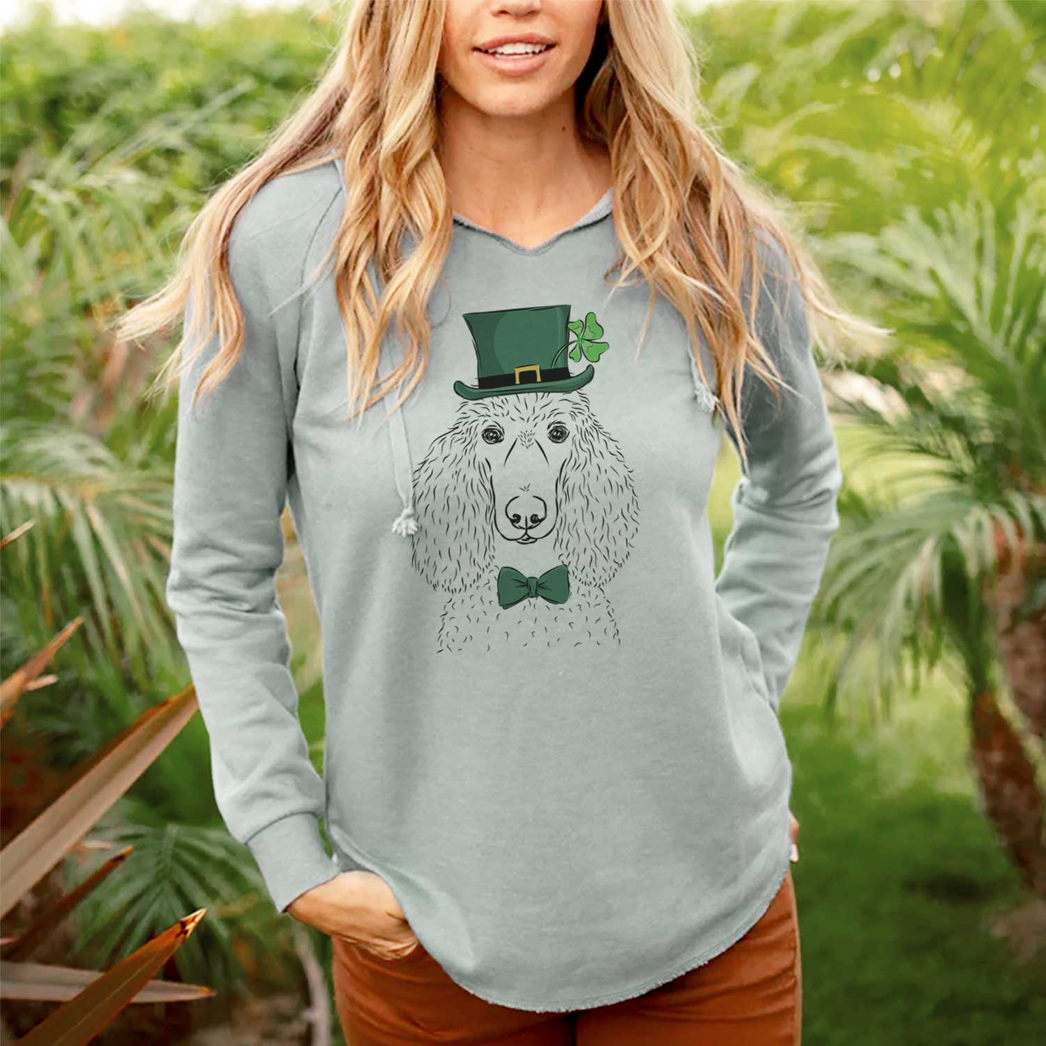 St. Patrick's Giovanni the Poodle - Cali Wave Hooded Sweatshirt