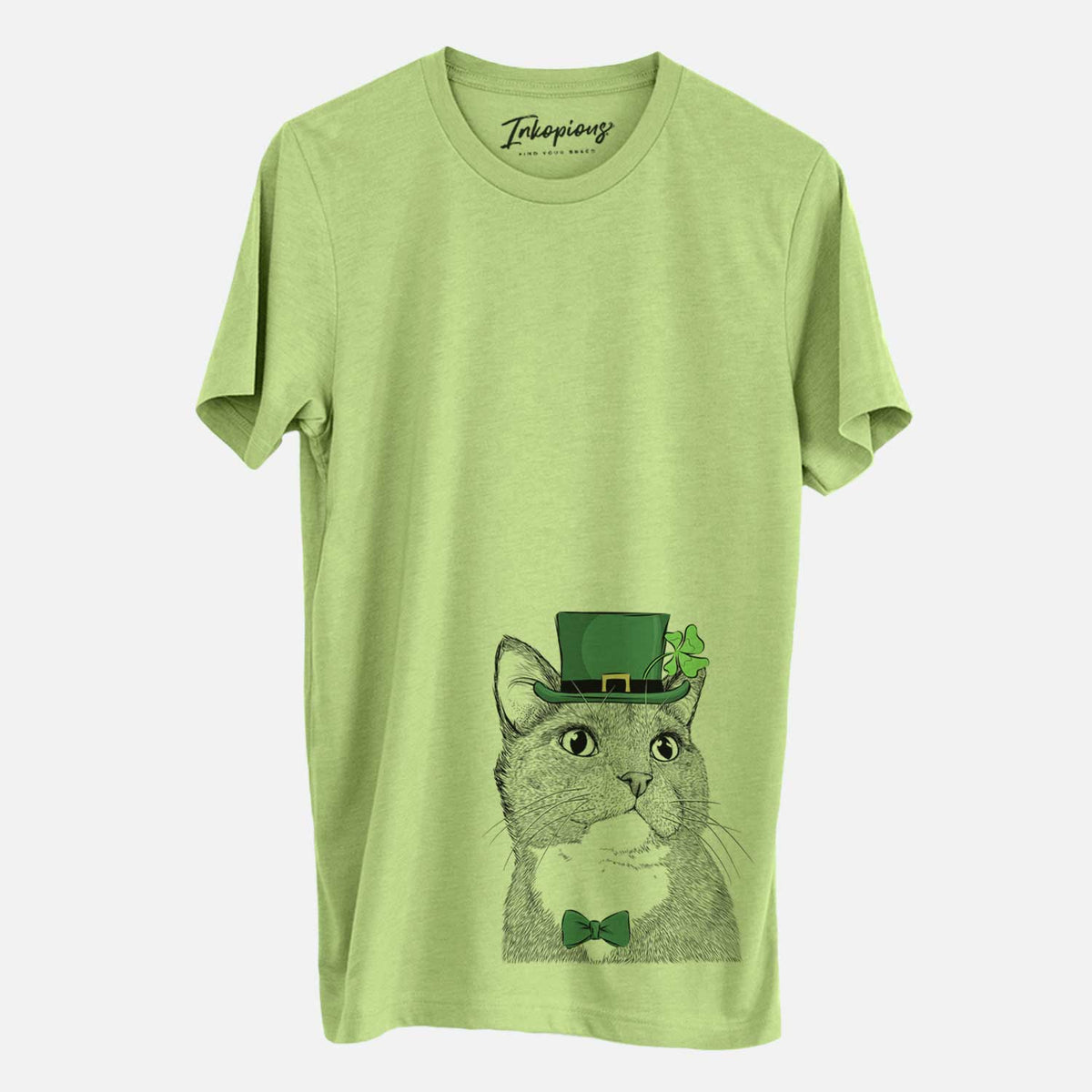 St. Patrick's Gizmo the Grey Cat - Unisex Crewneck