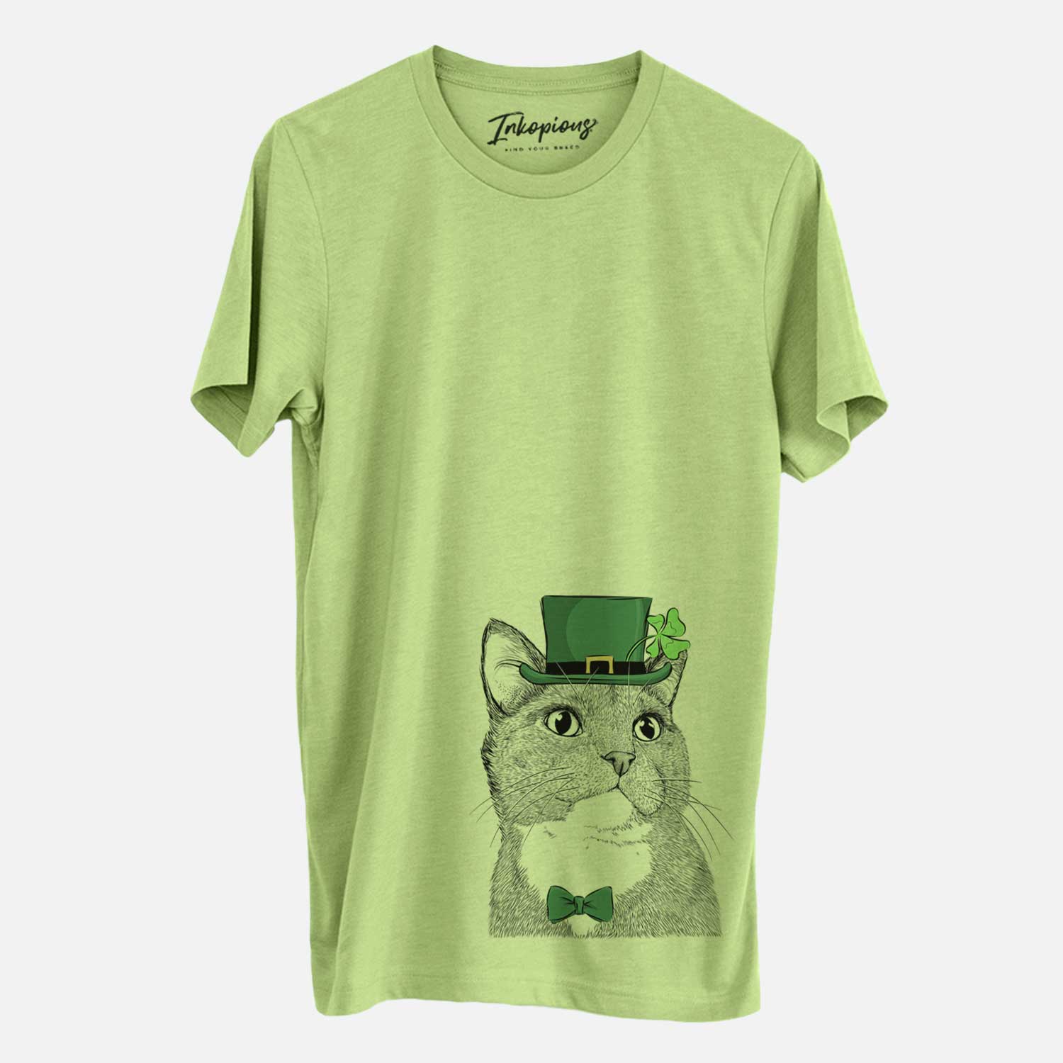 St. Patrick's Gizmo the Grey Cat - Unisex Crewneck
