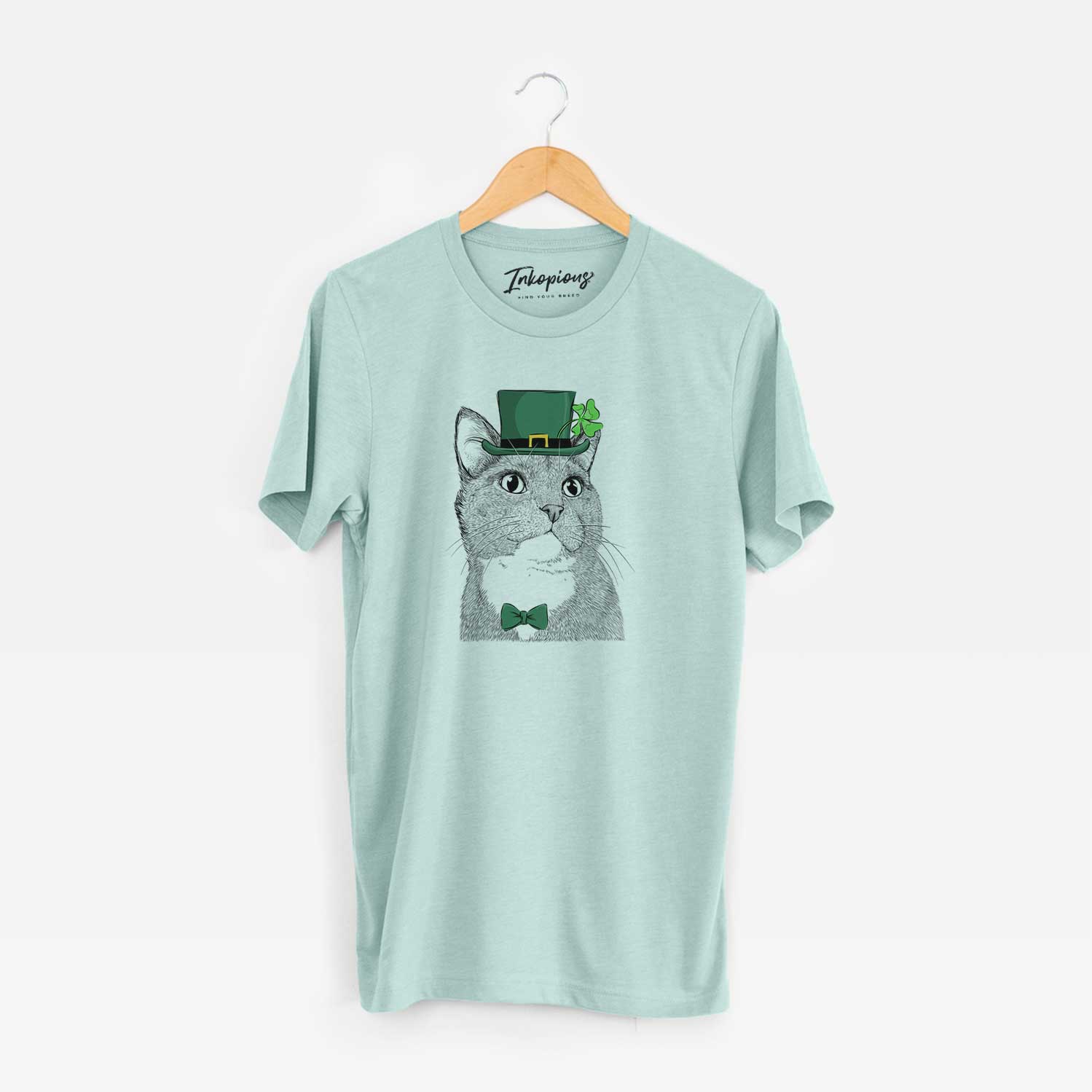 St. Patrick's Gizmo the Grey Cat - Unisex Crewneck