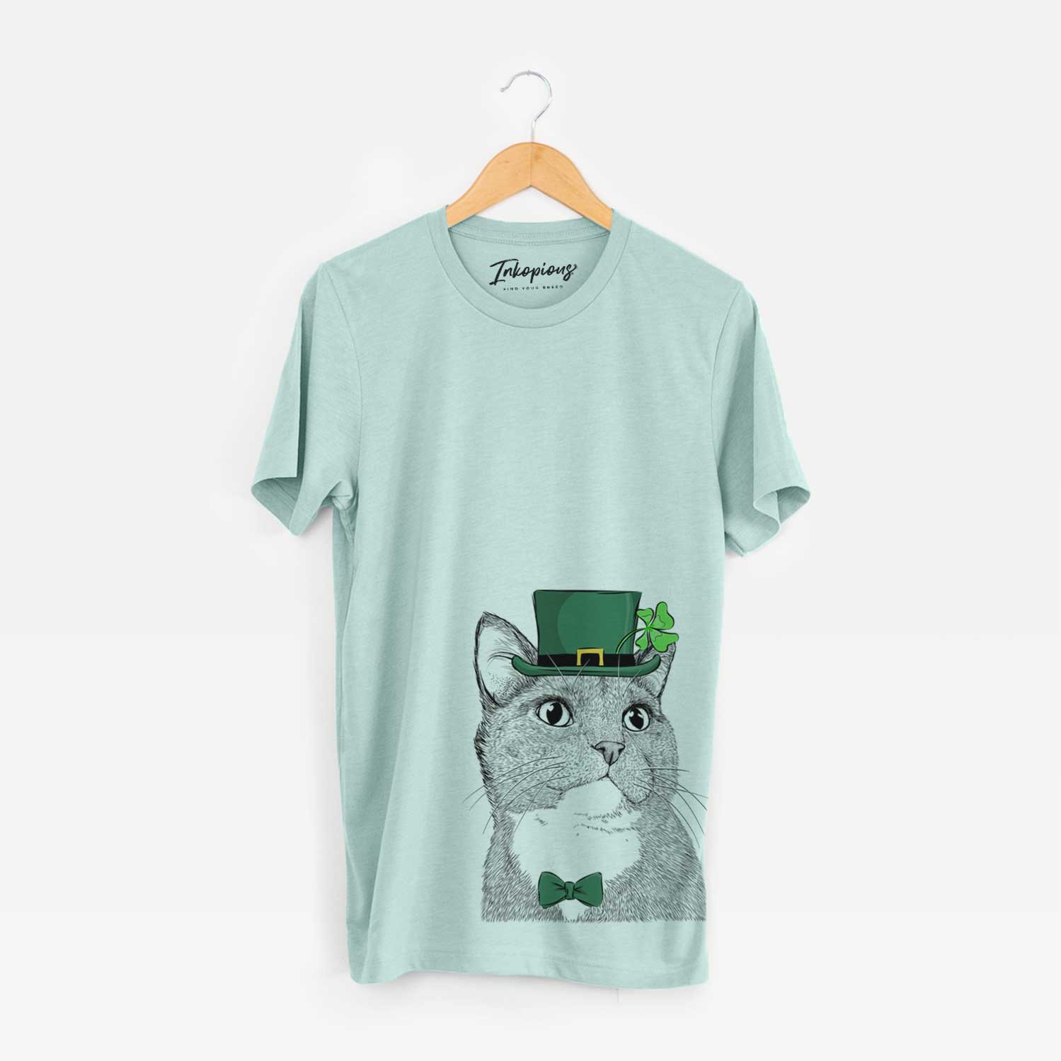 St. Patrick's Gizmo the Grey Cat - Unisex Crewneck