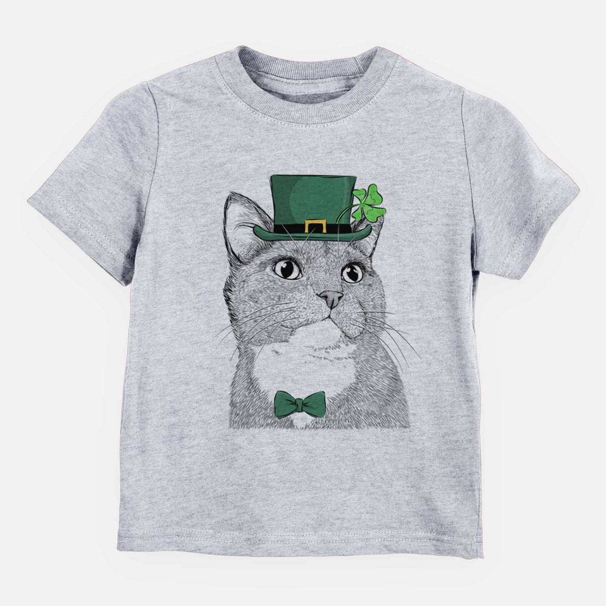 St. Patricks Gizmo the Grey Cat - Kids/Youth/Toddler Shirt