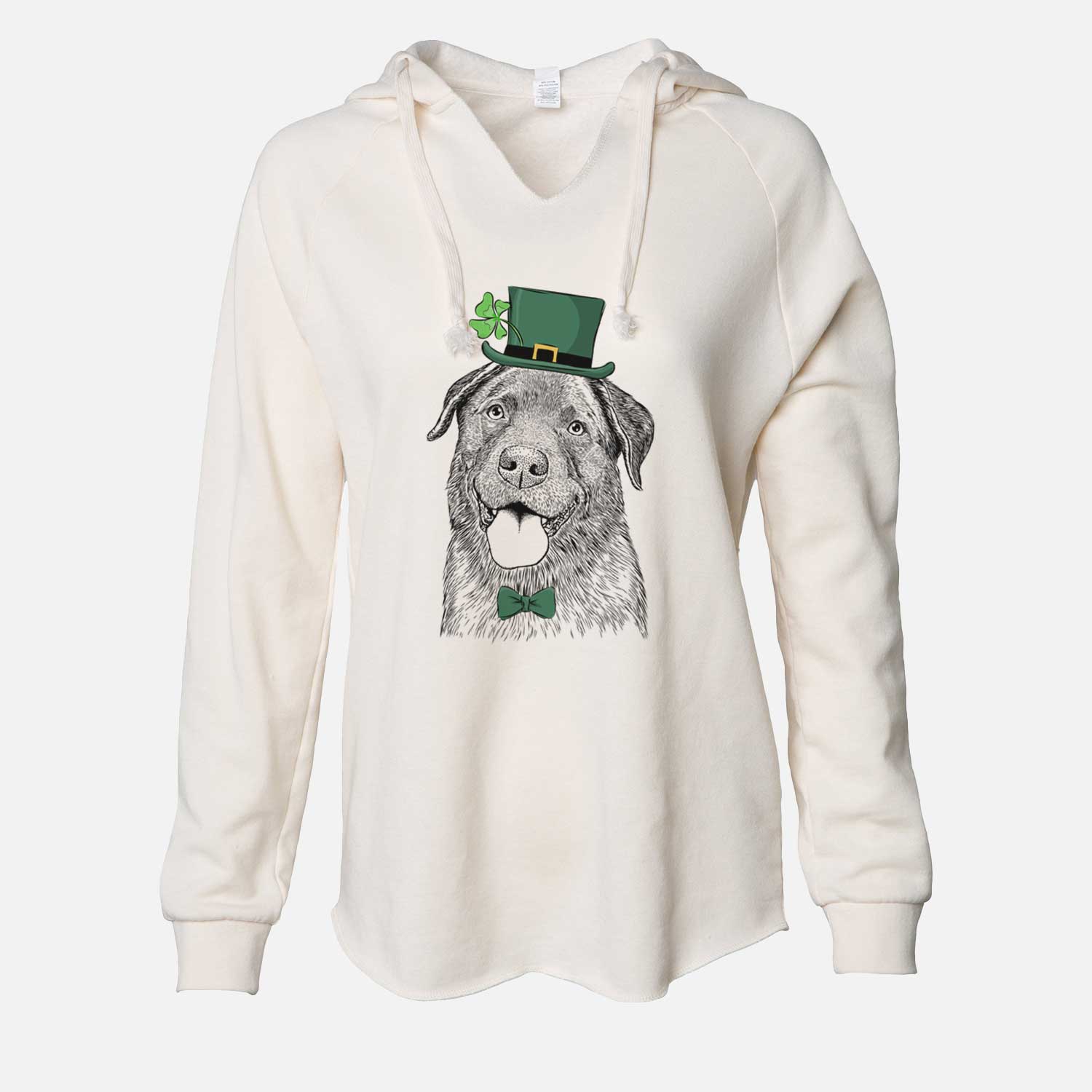 St. Patrick's Gonzo the Chocolate Lab - Cali Wave Hooded Sweatshirt