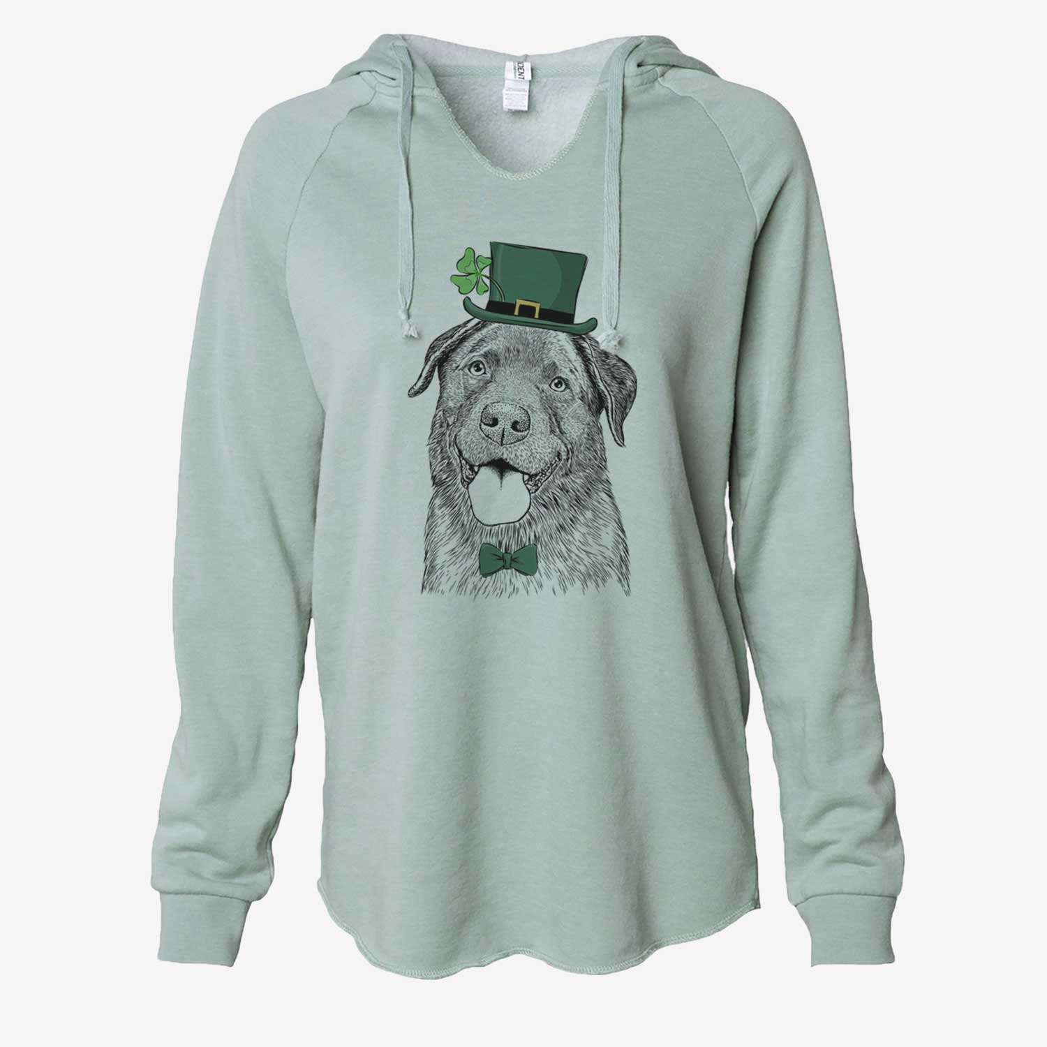 St. Patrick's Gonzo the Chocolate Lab - Cali Wave Hooded Sweatshirt