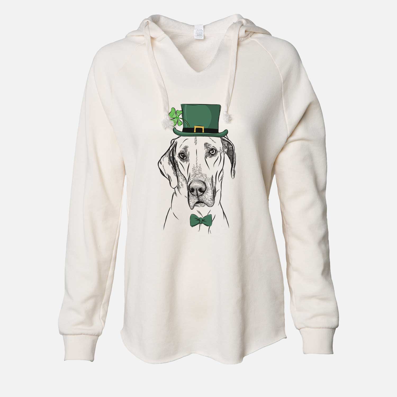 St. Patrick's Gracie the Great Dane - Cali Wave Hooded Sweatshirt