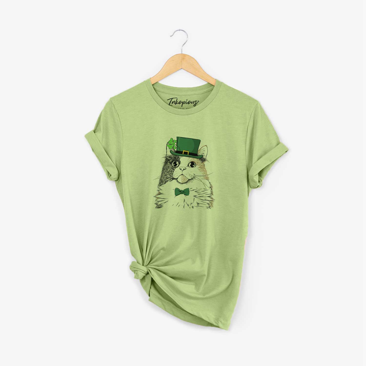 St. Patrick's Greta the Calico Cat - Unisex Crewneck