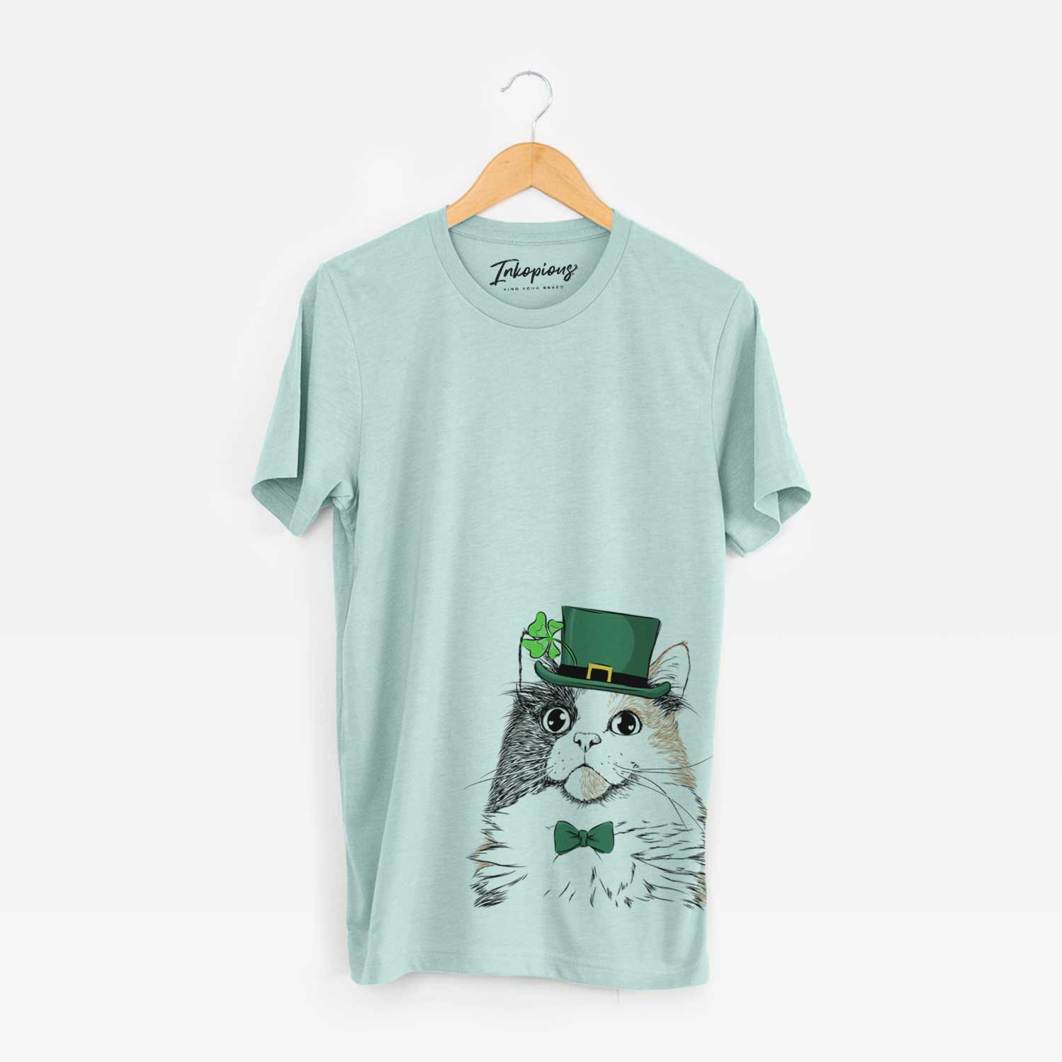 St. Patrick's Greta the Calico Cat - Unisex Crewneck