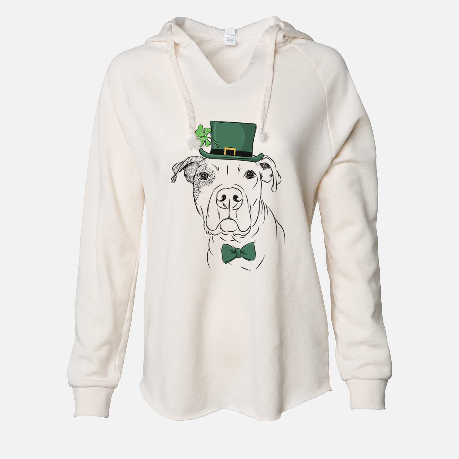 St. Patrick's Gummy the Pitbull - Cali Wave Hooded Sweatshirt