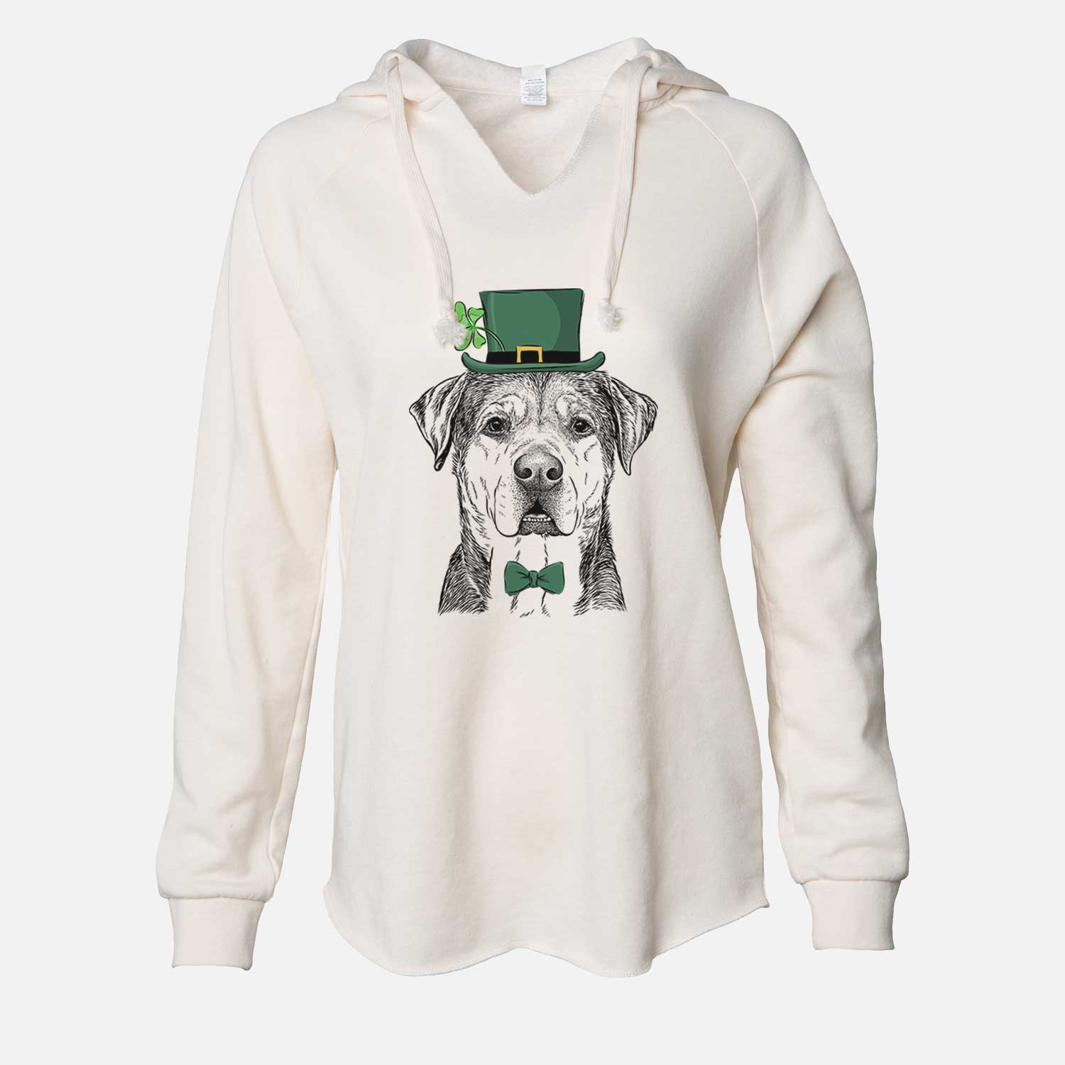 St. Patrick's Gus the Rottweiler Mix - Cali Wave Hooded Sweatshirt