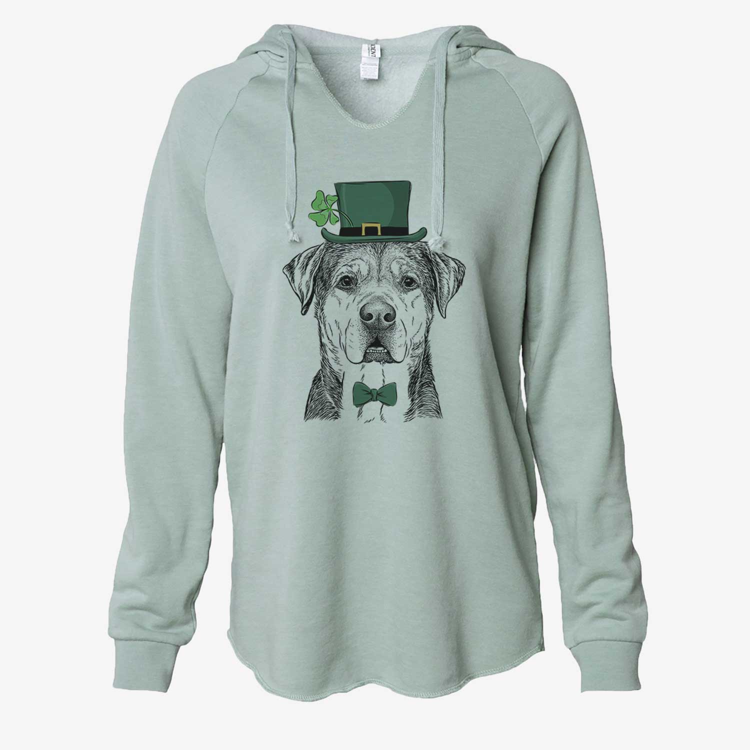 St. Patrick's Gus the Rottweiler Mix - Cali Wave Hooded Sweatshirt