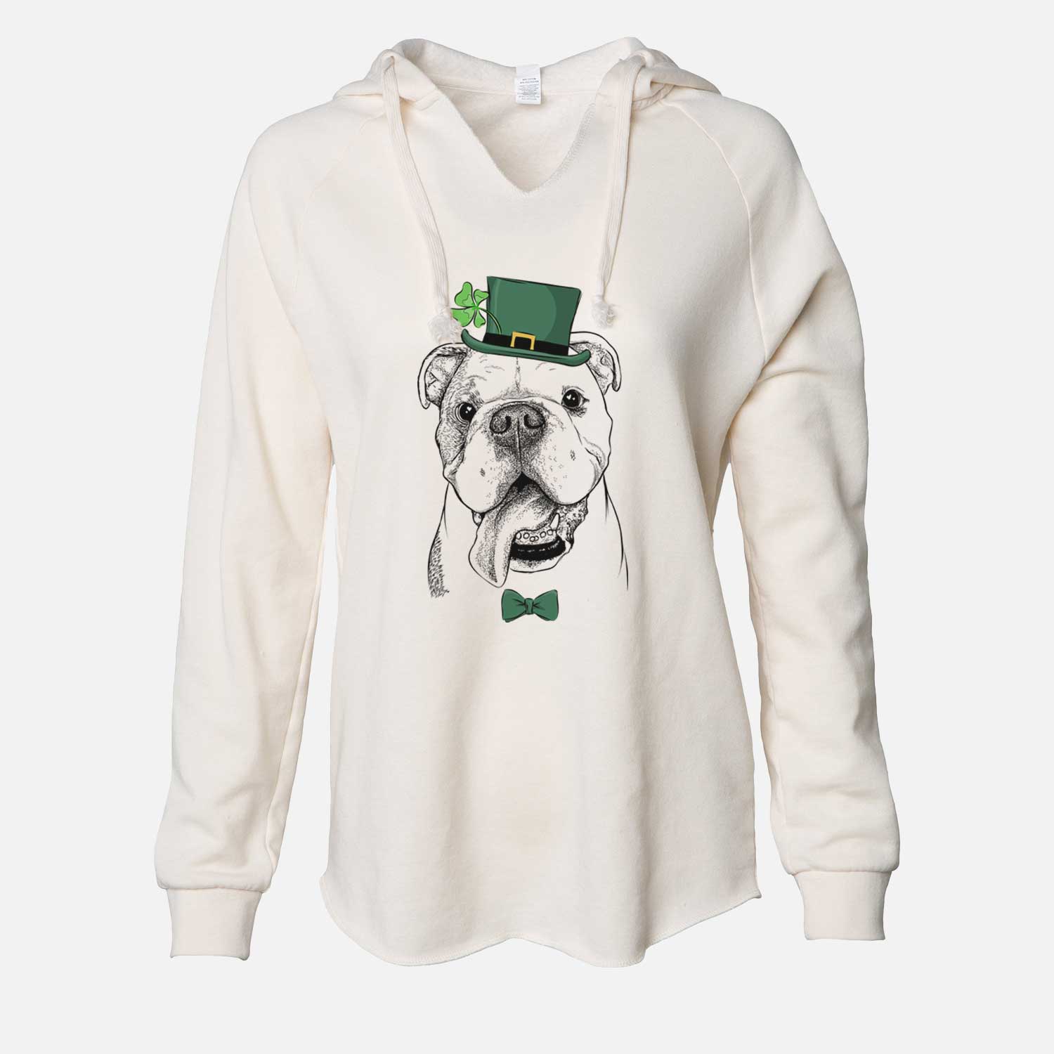 St. Patrick's Hank the English Bulldog - Cali Wave Hooded Sweatshirt