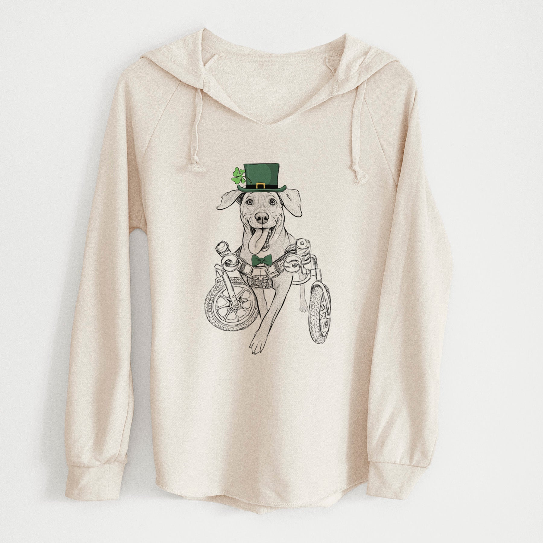 St. Patrick's Hannah the Pitbull Mix - Cali Wave Hooded Sweatshirt