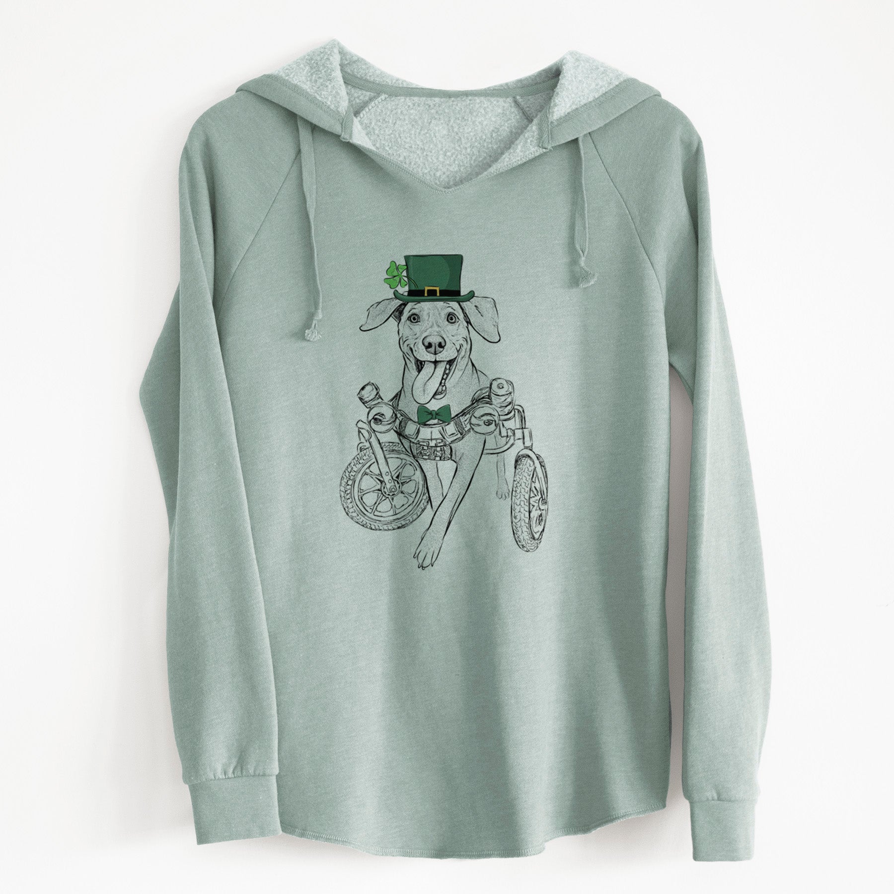 St. Patrick's Hannah the Pitbull Mix - Cali Wave Hooded Sweatshirt