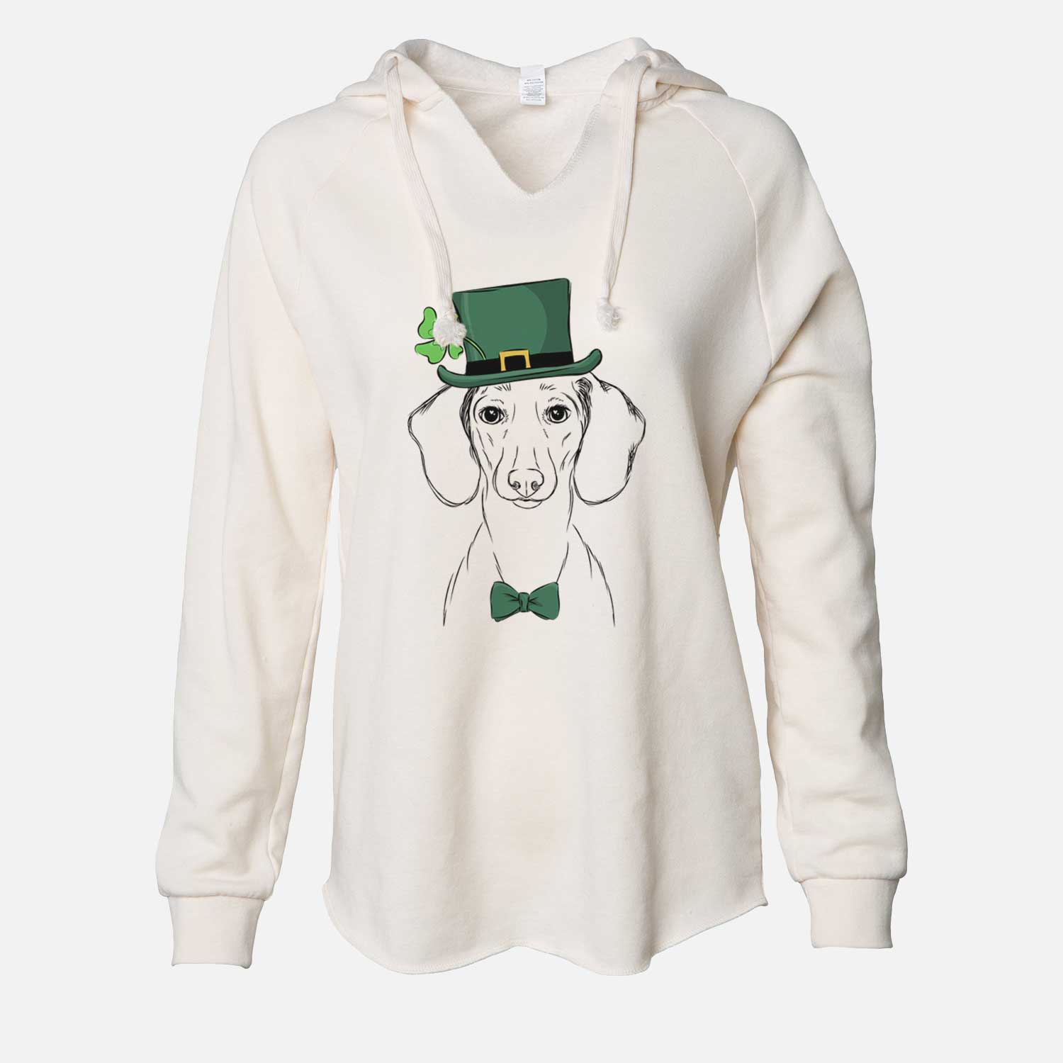 St. Patrick's Hans the Dachshund - Cali Wave Hooded Sweatshirt