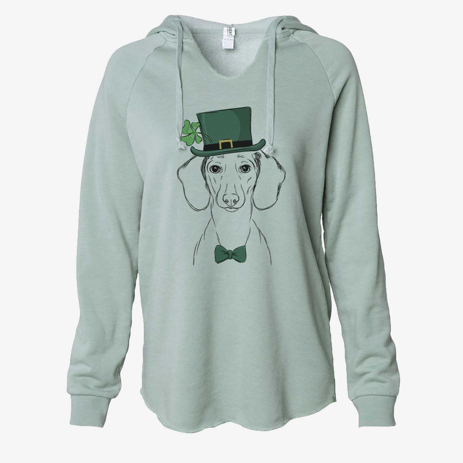 St. Patrick's Hans the Dachshund - Cali Wave Hooded Sweatshirt