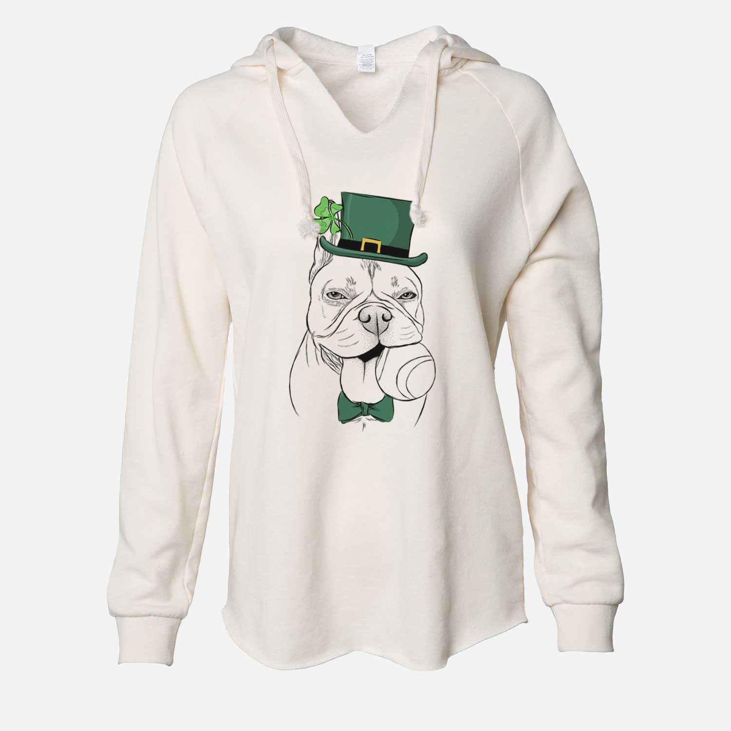 St. Patrick's Happy Franco the French Bulldog - Cali Wave Hooded Sweatshirt