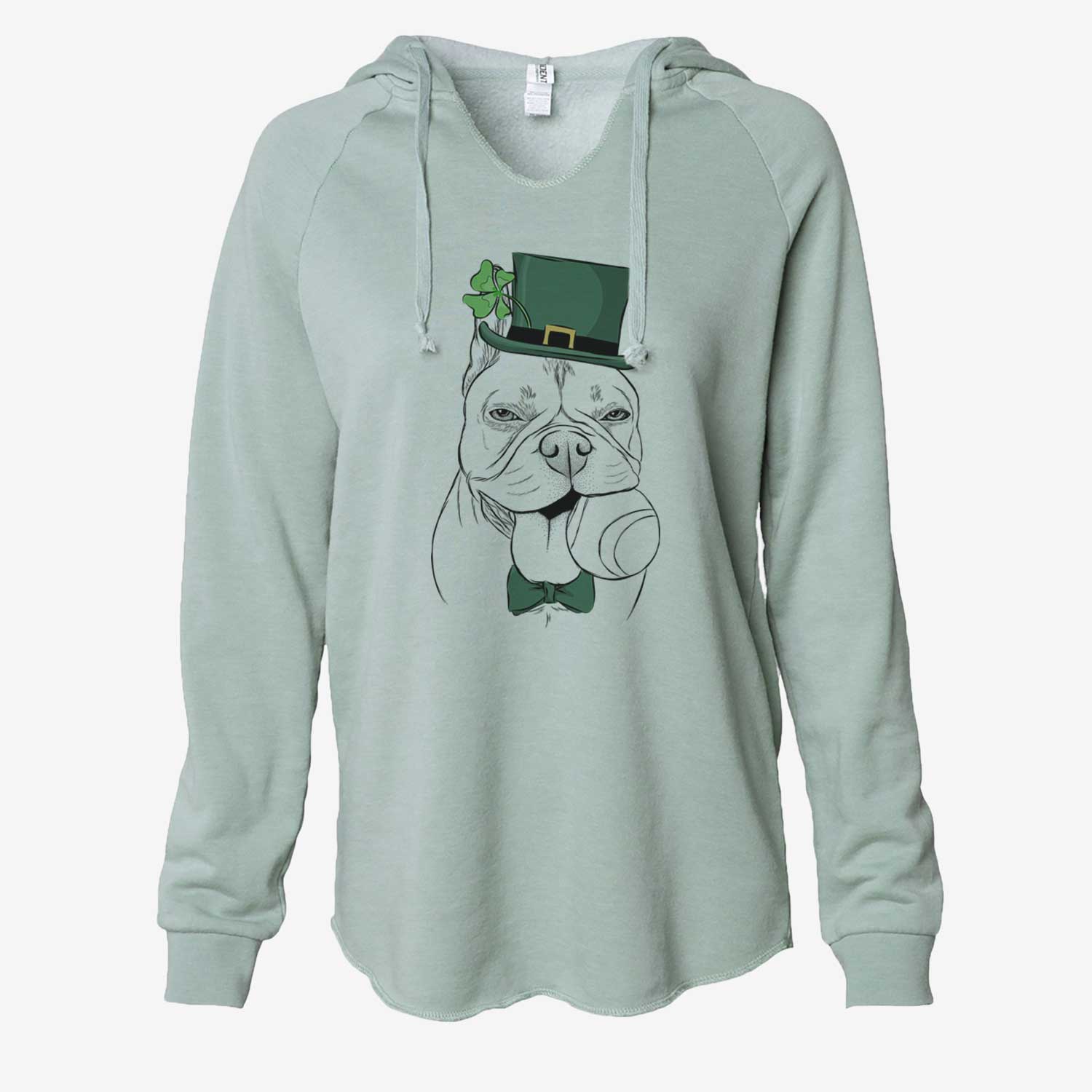 St. Patrick's Happy Franco the French Bulldog - Cali Wave Hooded Sweatshirt