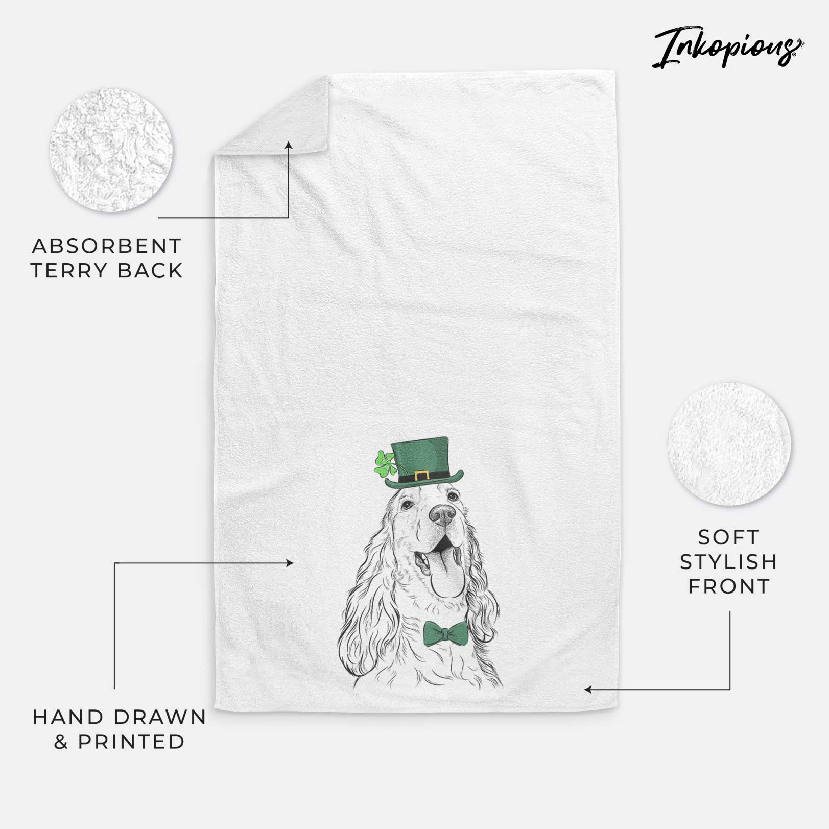 Happy Henry the English Cocker Spaniel Decorative Hand Towel