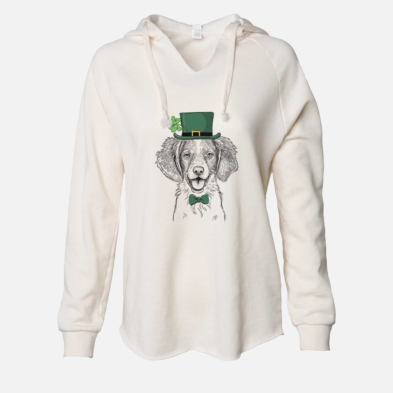 St. Patrick's Happy Holly the Brittany Spaniel - Cali Wave Hooded Sweatshirt