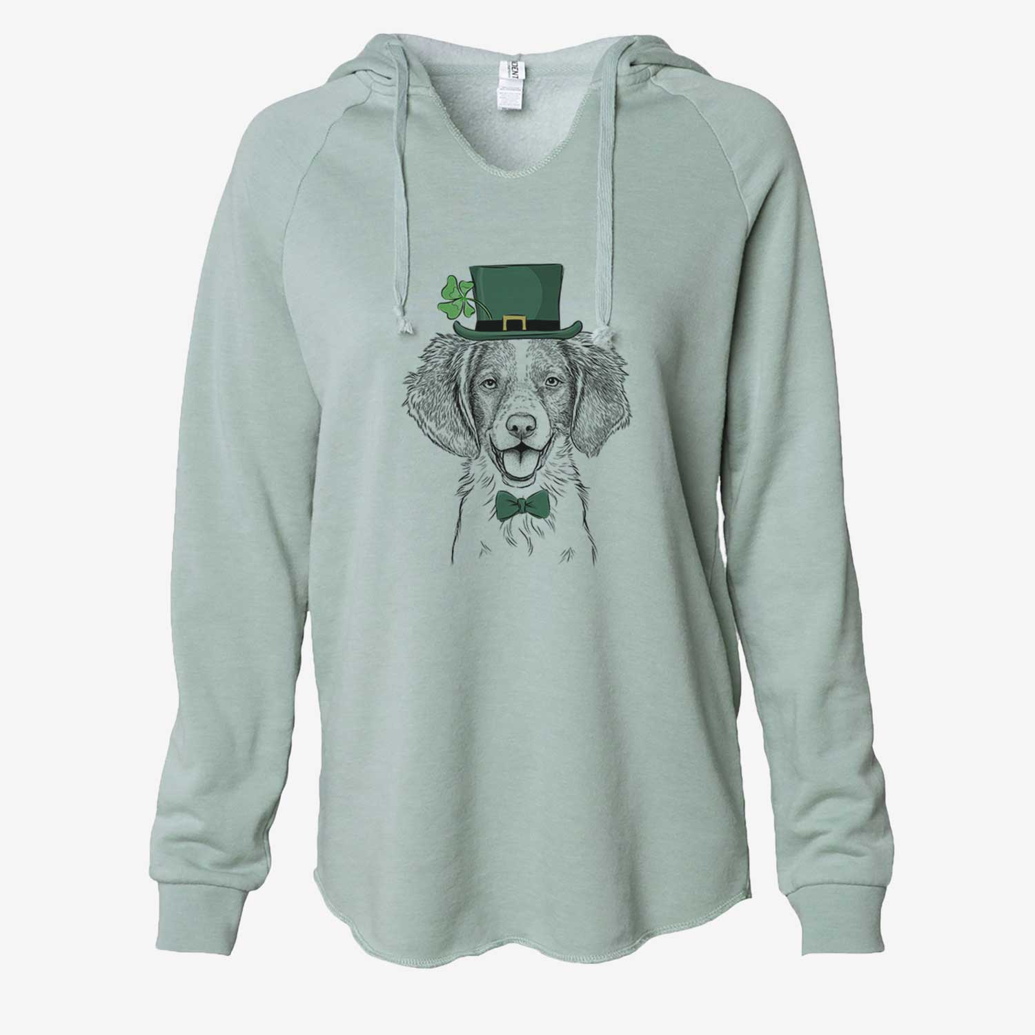 St. Patrick's Happy Holly the Brittany Spaniel - Cali Wave Hooded Sweatshirt