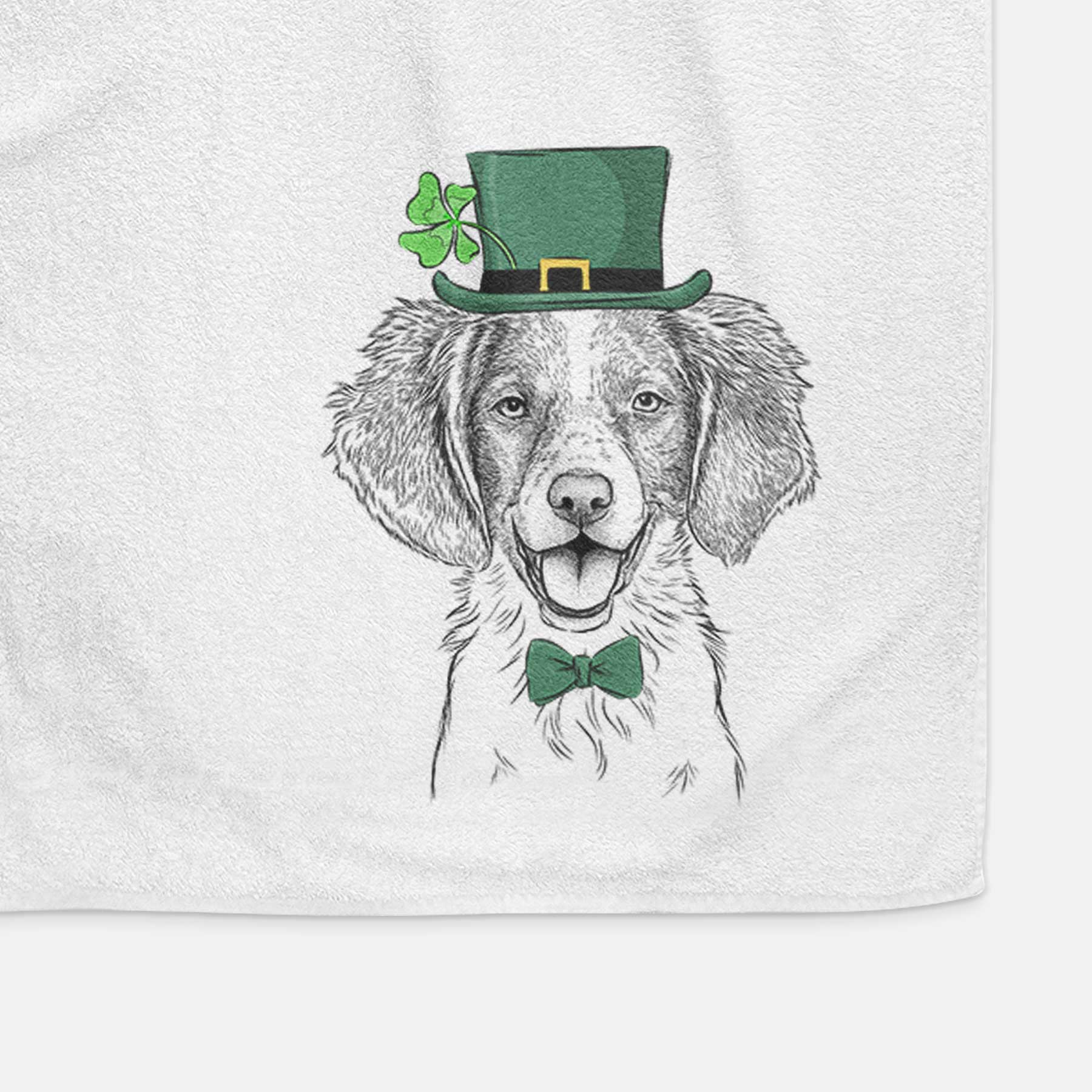 Happy Holly the Brittany Spaniel Decorative Hand Towel