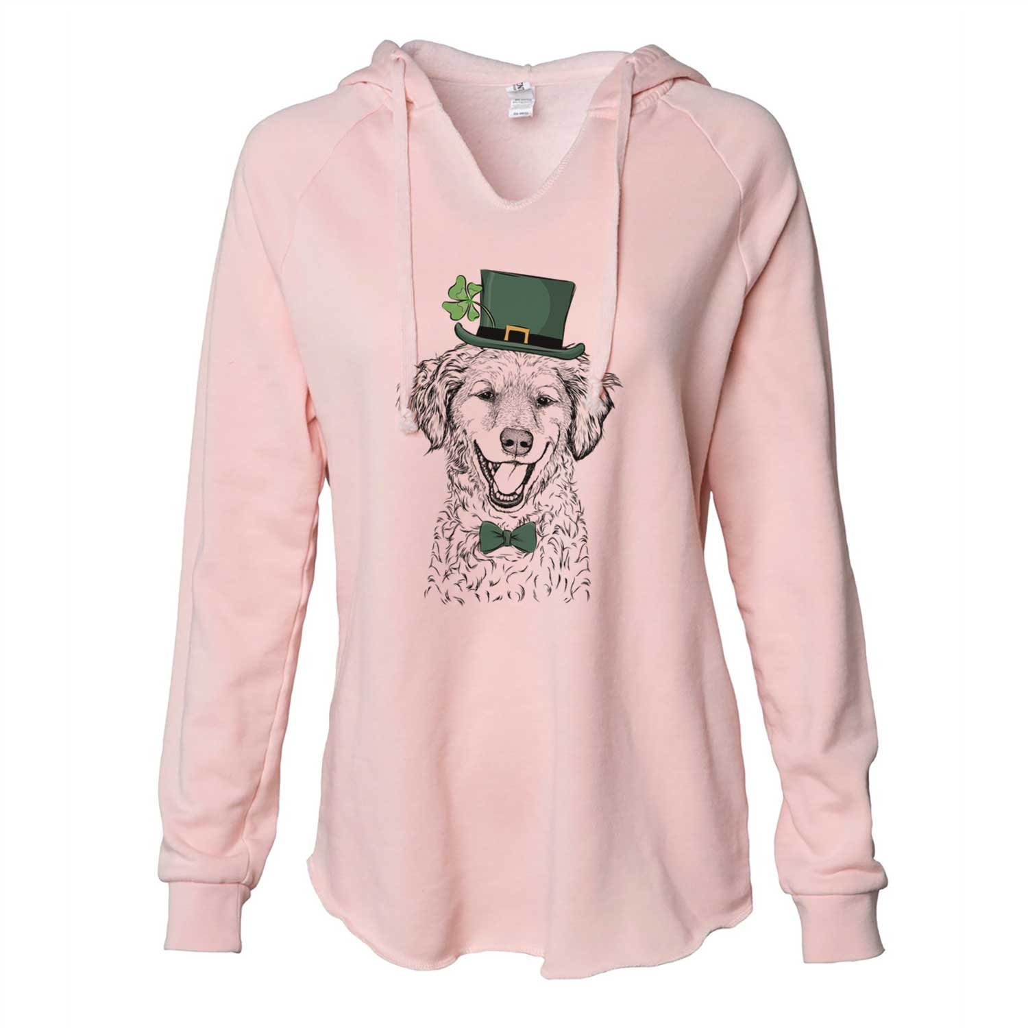 St. Patrick's Happy Otis the Miniature Goldendoodle - Cali Wave Hooded Sweatshirt