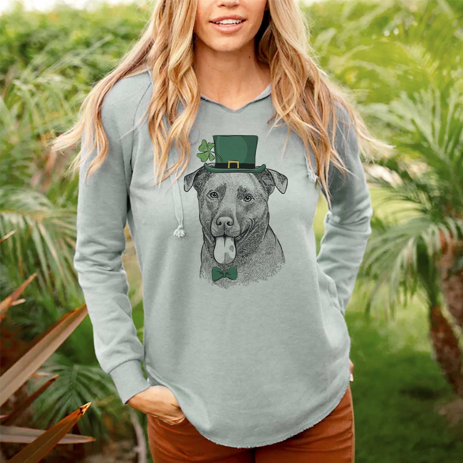 St. Patrick's Harbor the Mixed Breed - Cali Wave Hooded Sweatshirt