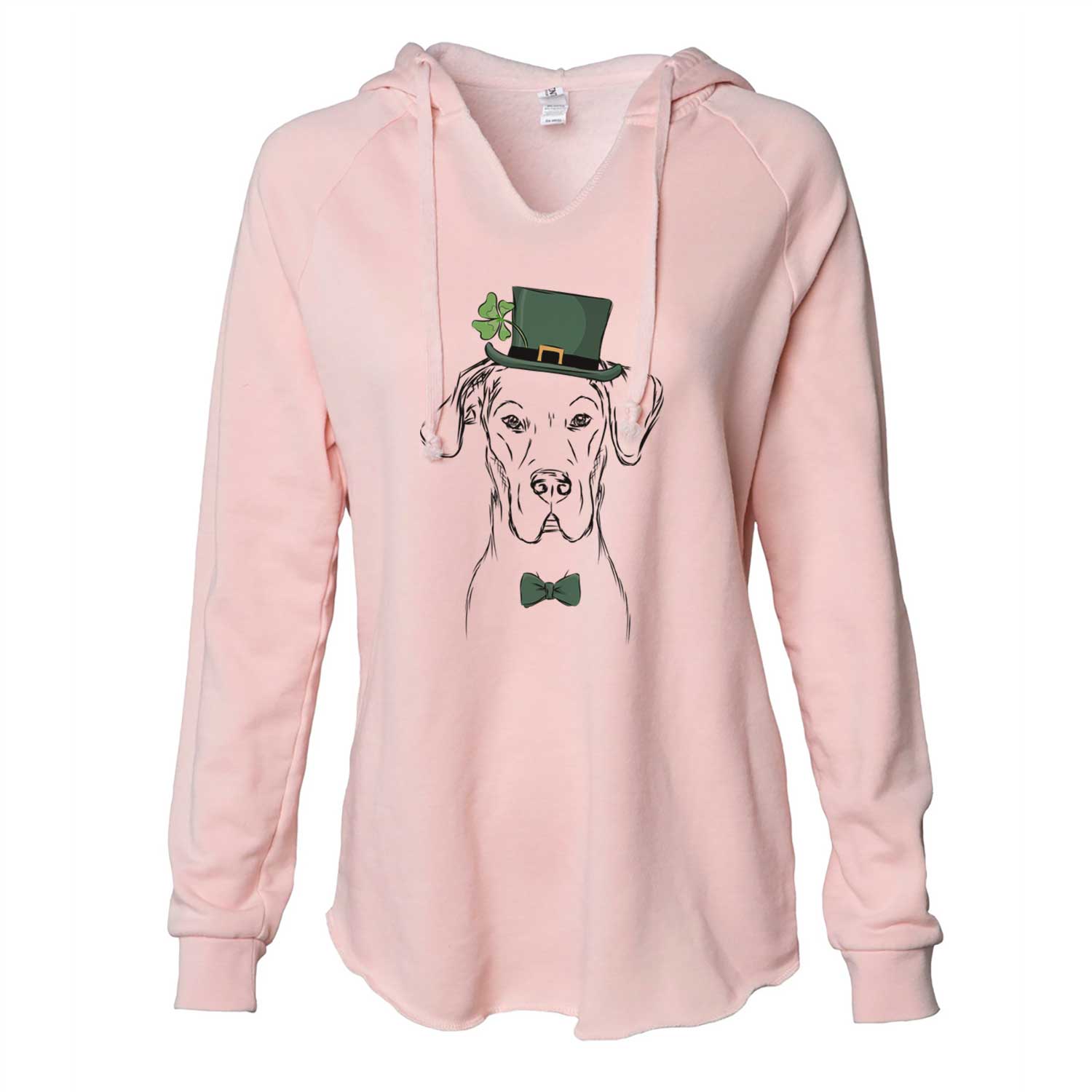 St. Patrick's Harvey the Great Dane - Cali Wave Hooded Sweatshirt