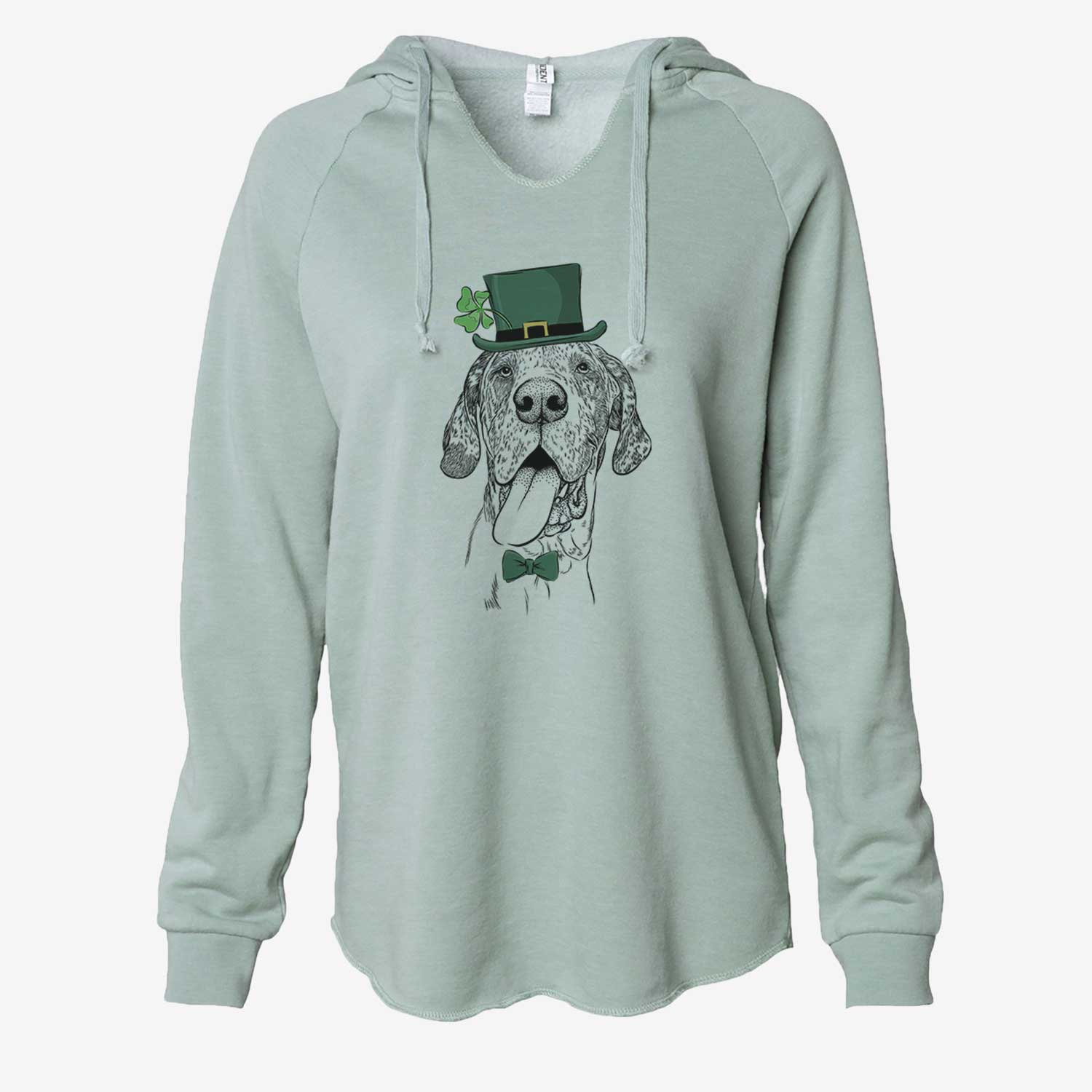 St. Patrick's Hennessey the Great Dane - Cali Wave Hooded Sweatshirt