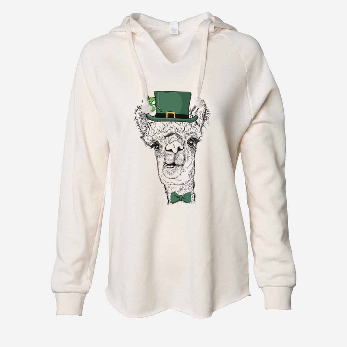 St. Patrick's Henry the Alpaca - Cali Wave Hooded Sweatshirt