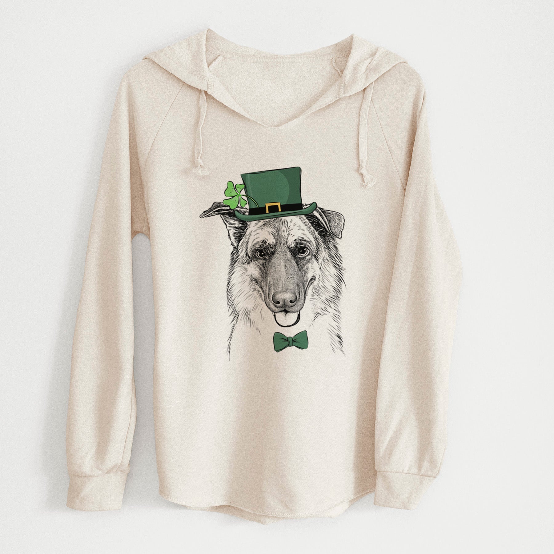 St. Patrick's Henry the German Shepherd - Cali Wave Hooded Sweatshirt