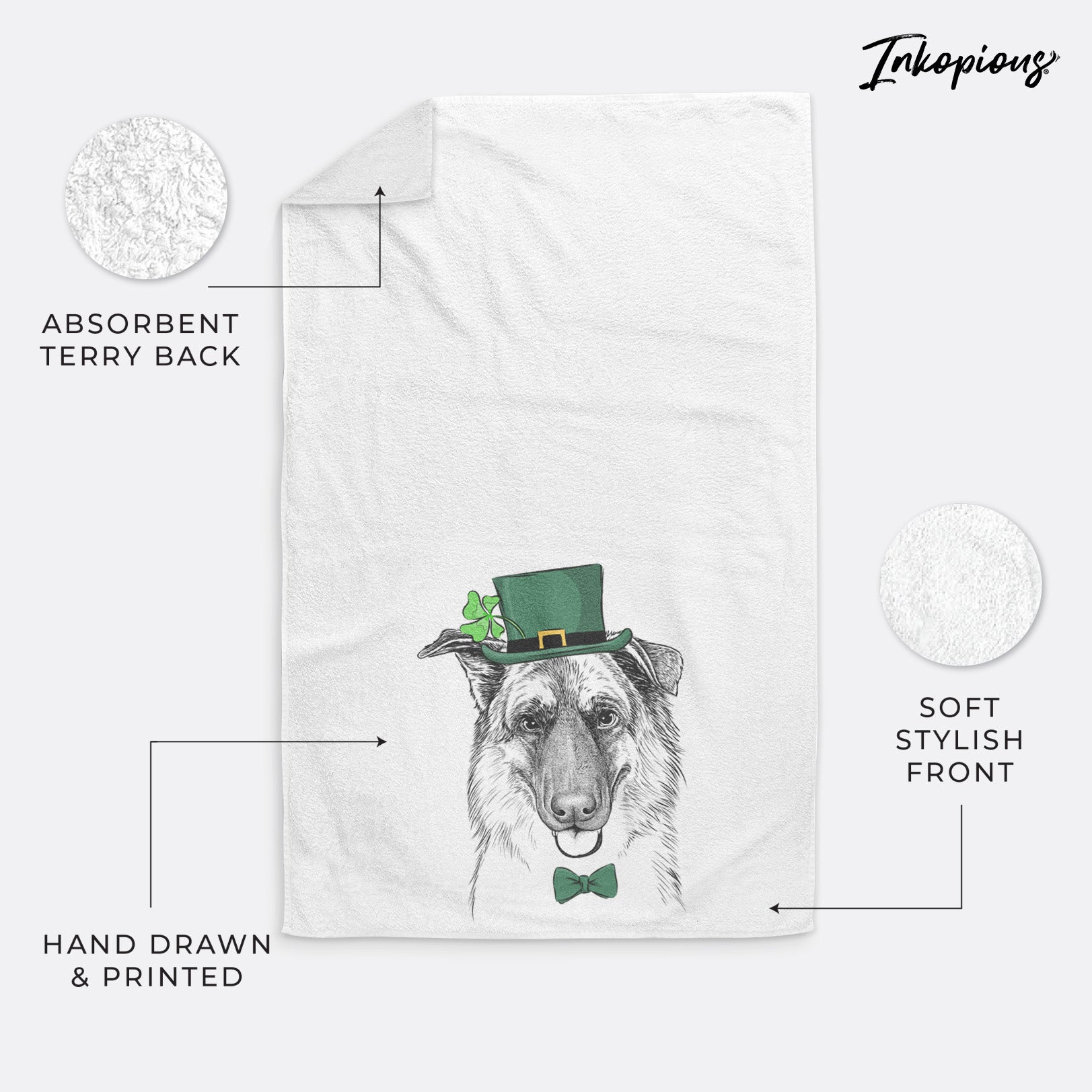 Henry the German Shepherd Decorative Hand Towel