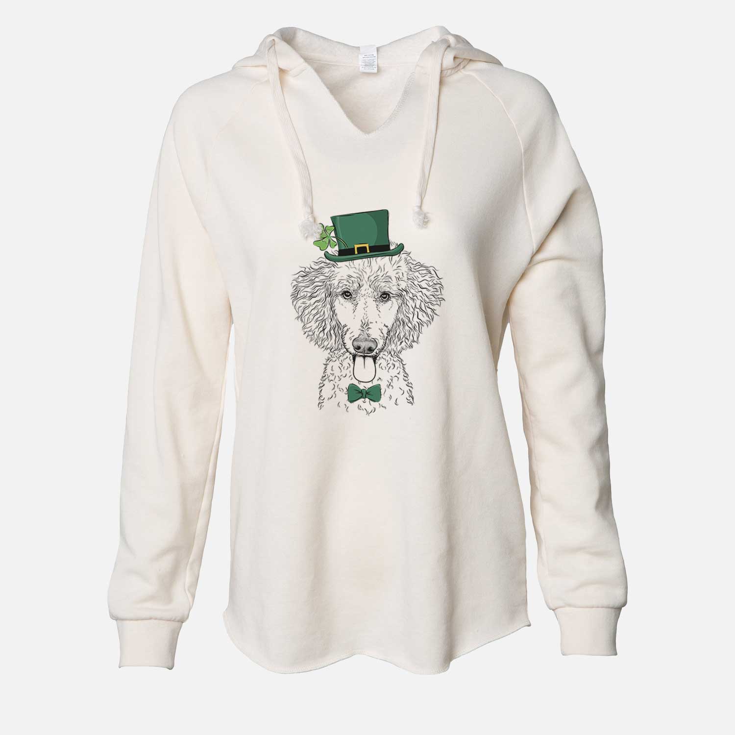 St. Patrick's Henry the White Standard Poodle - Cali Wave Hooded Sweatshirt