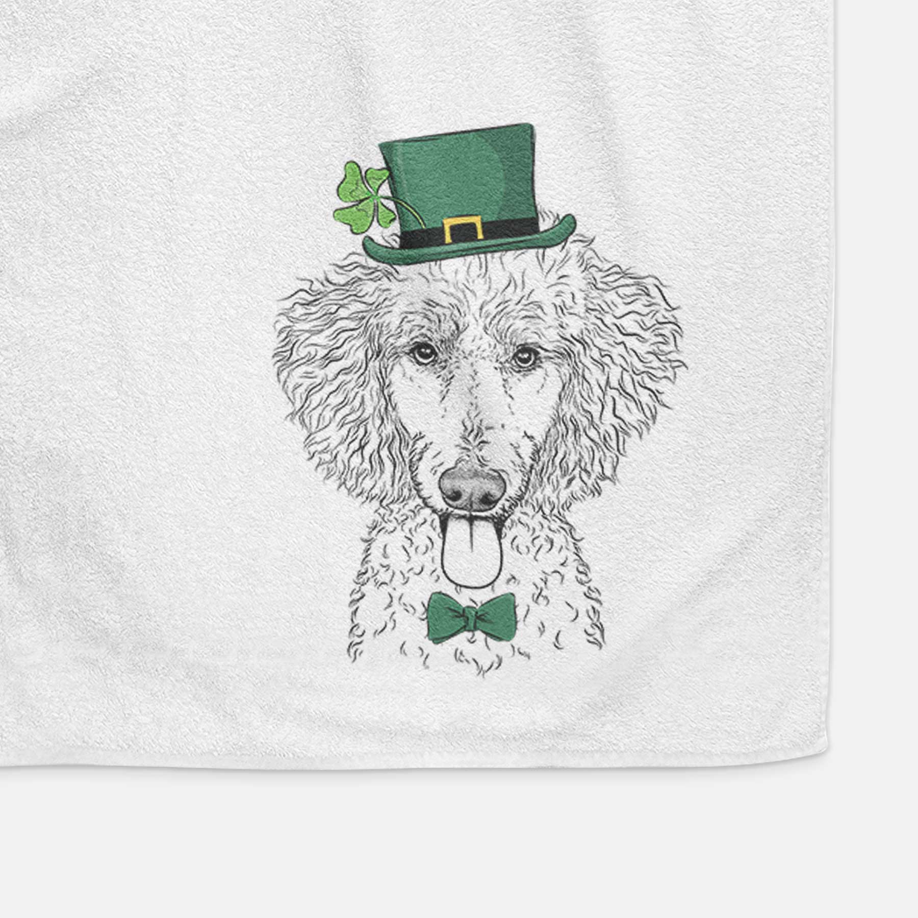 Henry the White Standard Poodle Decorative Hand Towel