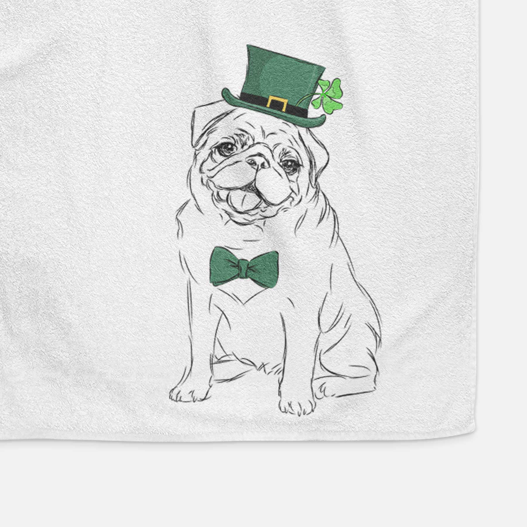 Higgins the Pug Decorative Hand Towel