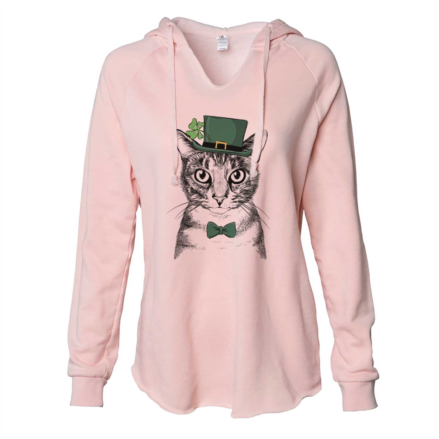 St. Patrick's Hobbes the Tabby Cat - Cali Wave Hooded Sweatshirt