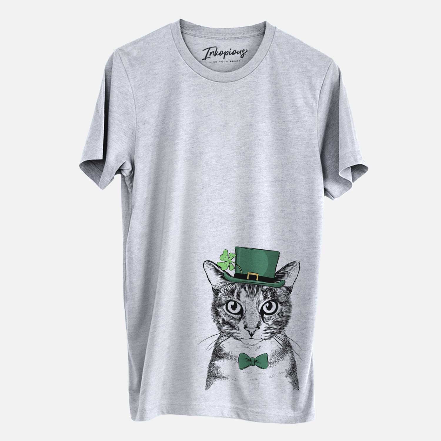 St. Patrick's Hobbes the Tabby Cat - Unisex Crewneck