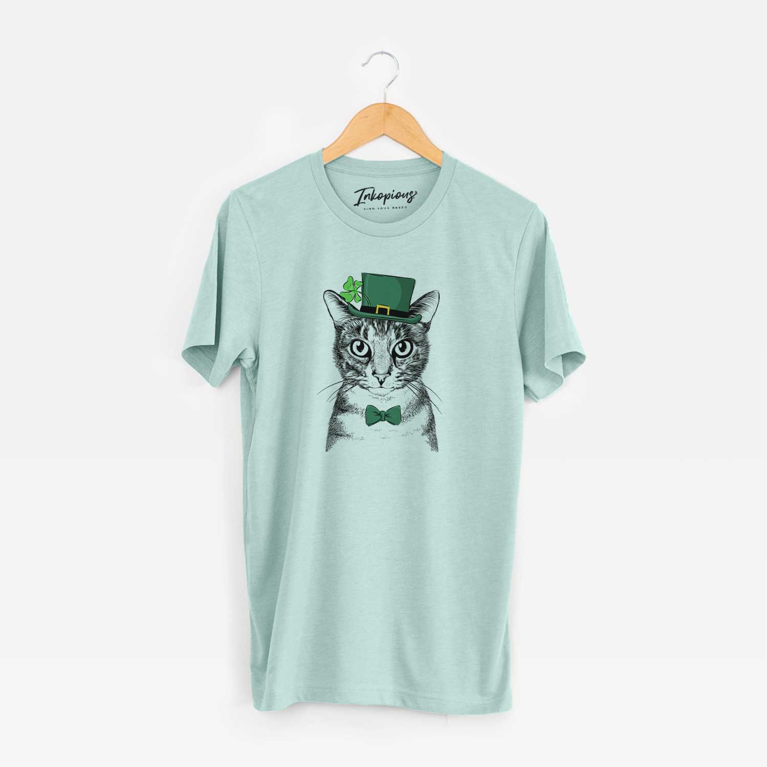 St. Patrick's Hobbes the Tabby Cat - Unisex Crewneck