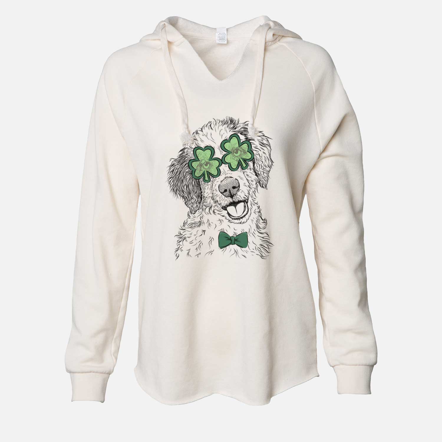 St. Patrick's Hoge the Aussiedoodle - Cali Wave Hooded Sweatshirt