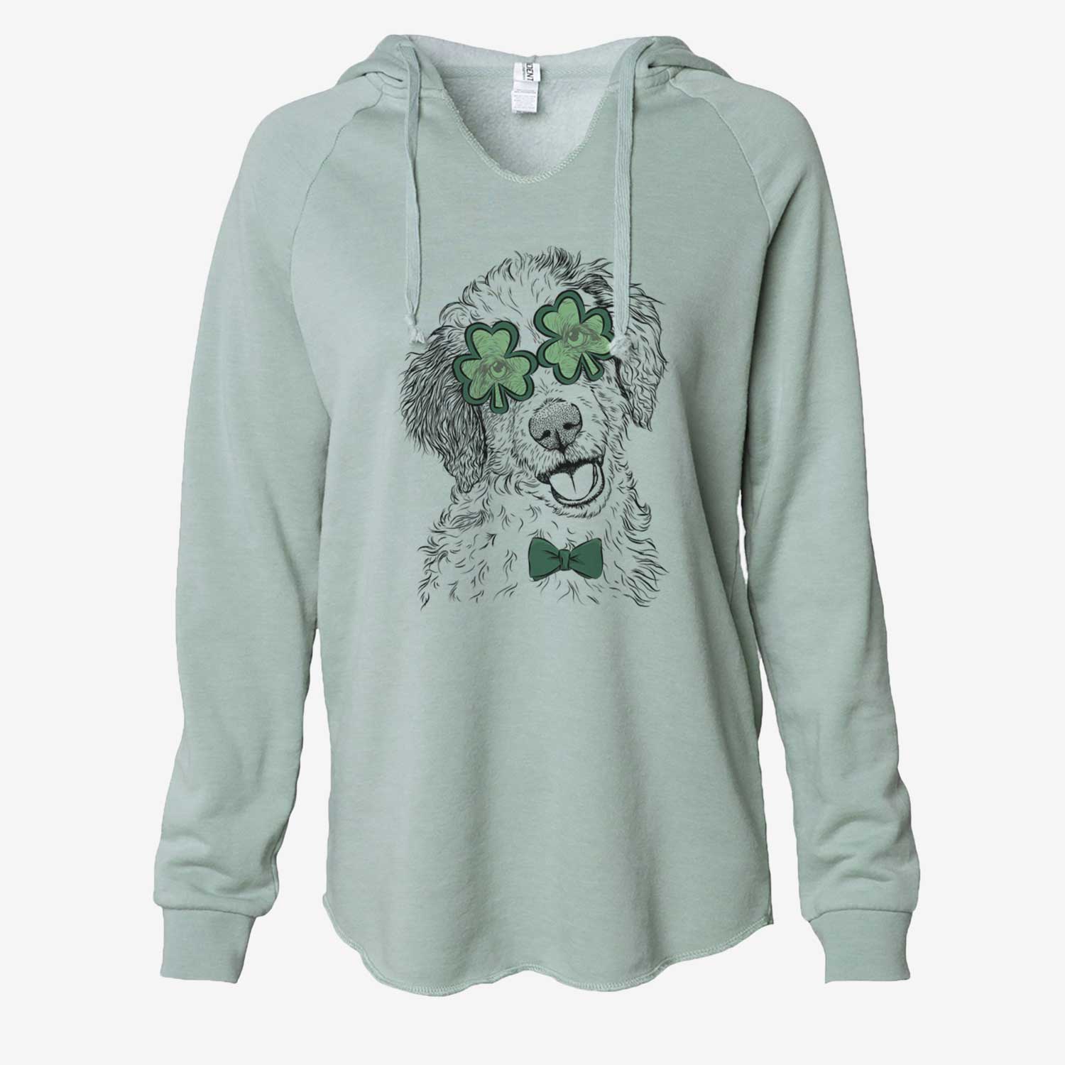 St. Patrick's Hoge the Aussiedoodle - Cali Wave Hooded Sweatshirt