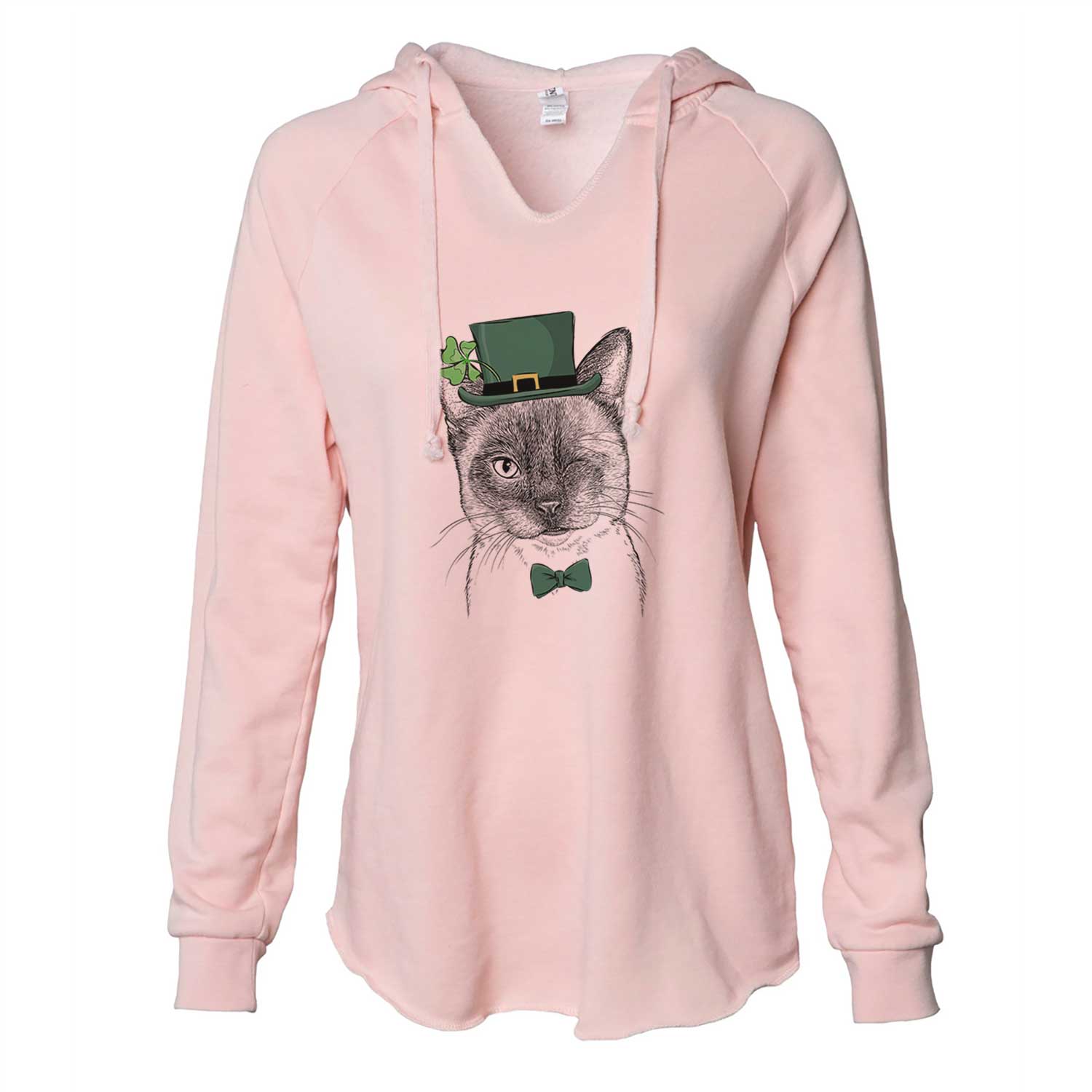 St. Patrick's Hoggle the Siamese Cat - Cali Wave Hooded Sweatshirt