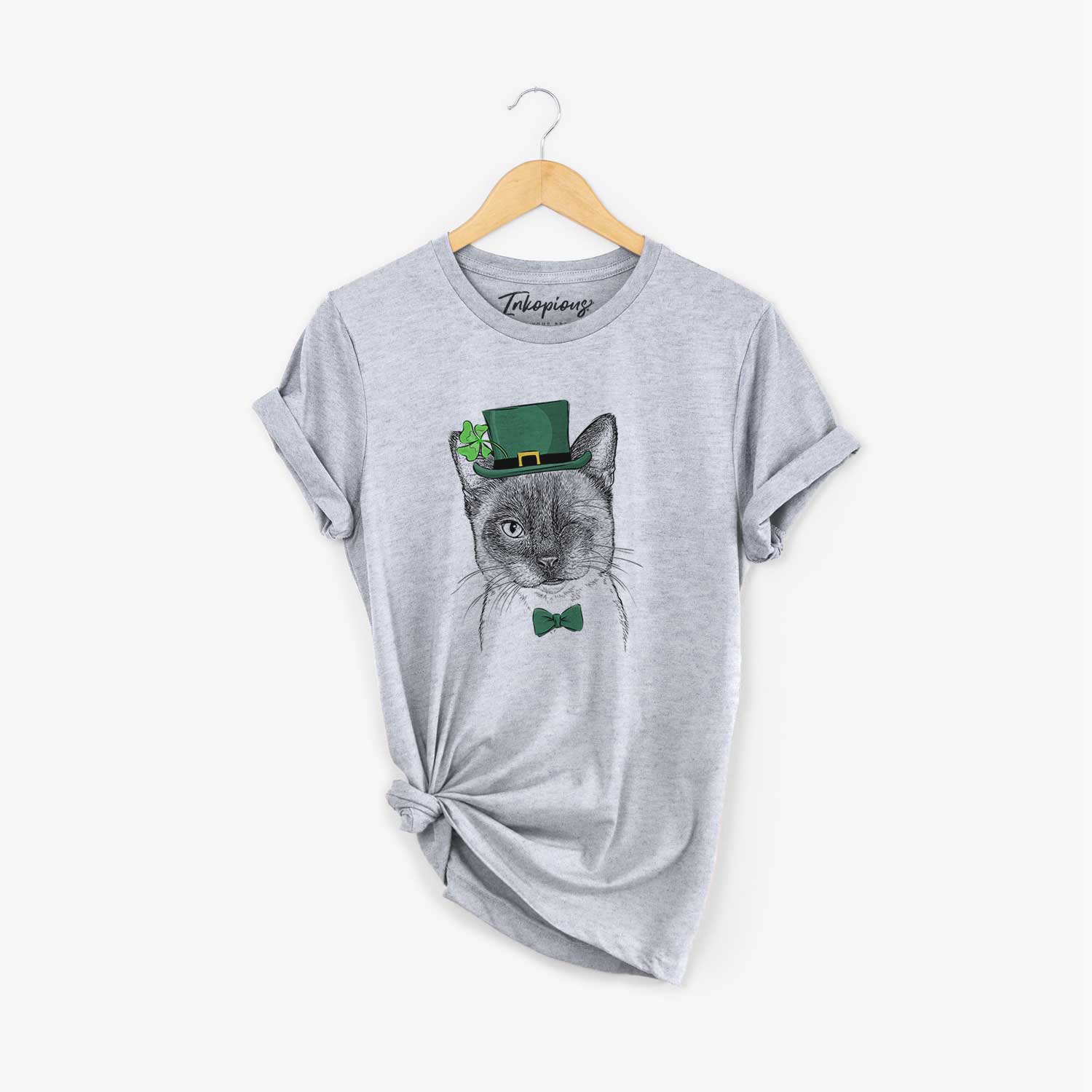 St. Patrick's Hoggle the Siamese Cat - Unisex Crewneck