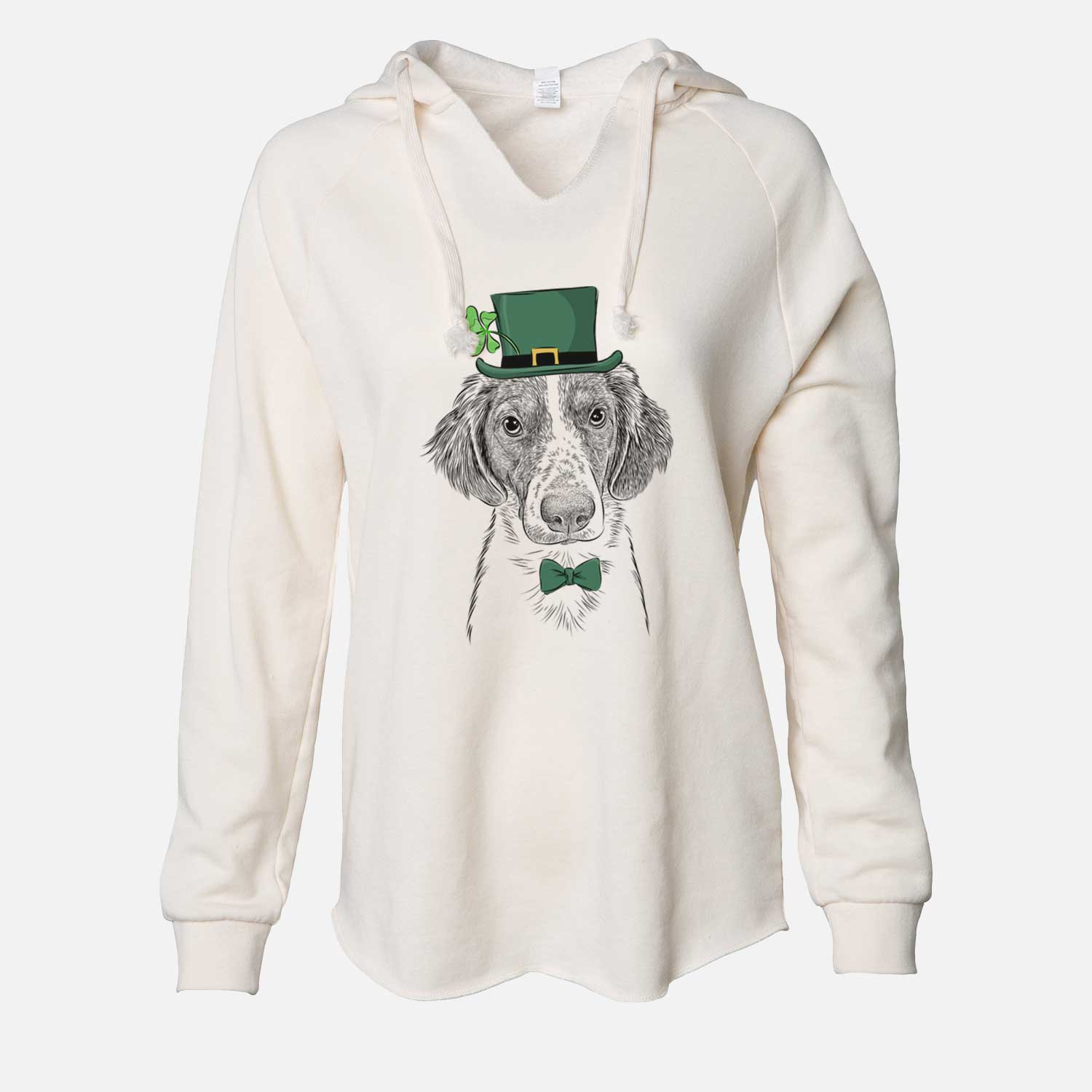 St. Patrick's Holly the Brittany Spaniel - Cali Wave Hooded Sweatshirt