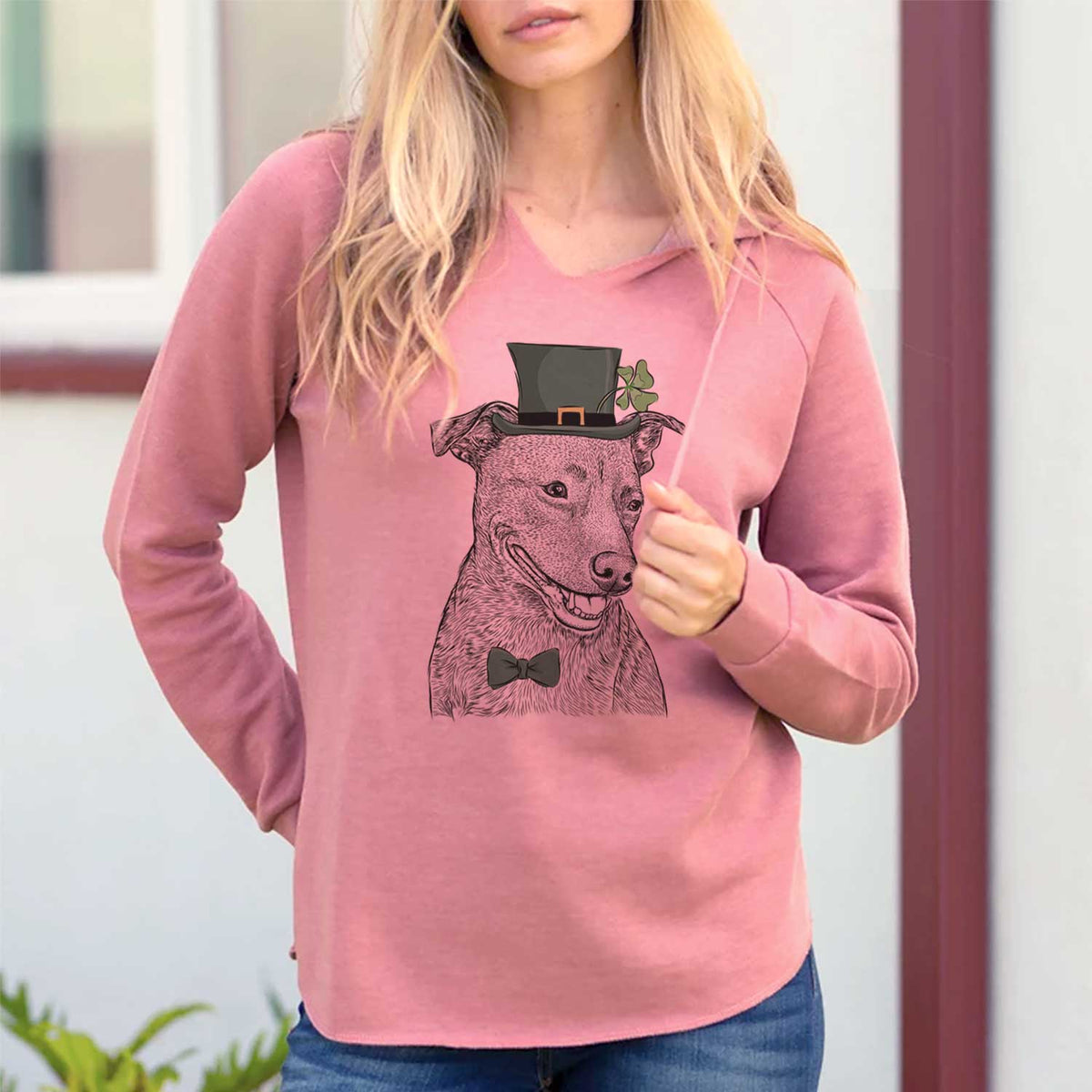 St. Patrick&#39;s Honey the Lab Pit Mix - Cali Wave Hooded Sweatshirt