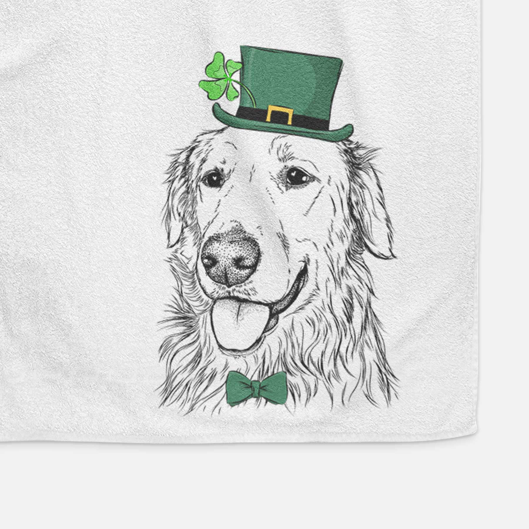 Hopper the Golden Retriever Decorative Hand Towel