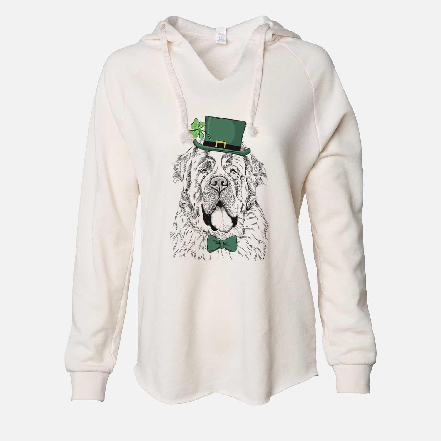 St. Patrick's Hoss the Saint Bernard - Cali Wave Hooded Sweatshirt