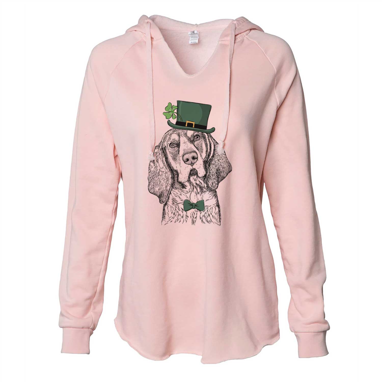 St. Patrick's Huck the Bluetick Coonhound - Cali Wave Hooded Sweatshirt