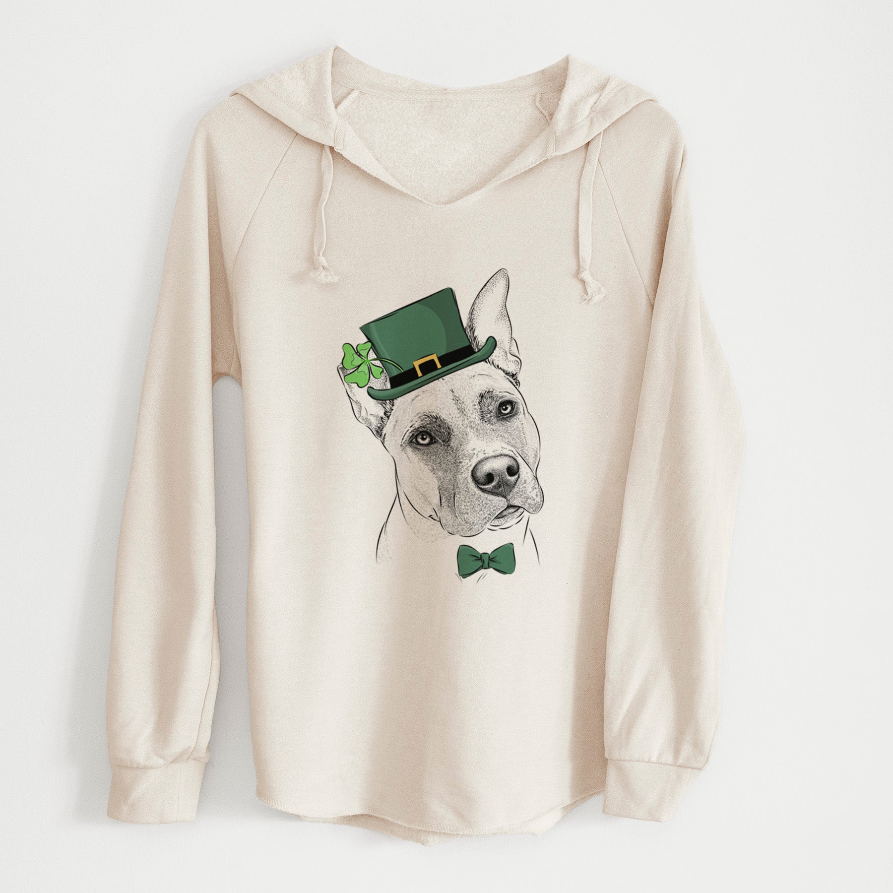 St. Patrick's Ivy the Pitbull Mix - Cali Wave Hooded Sweatshirt