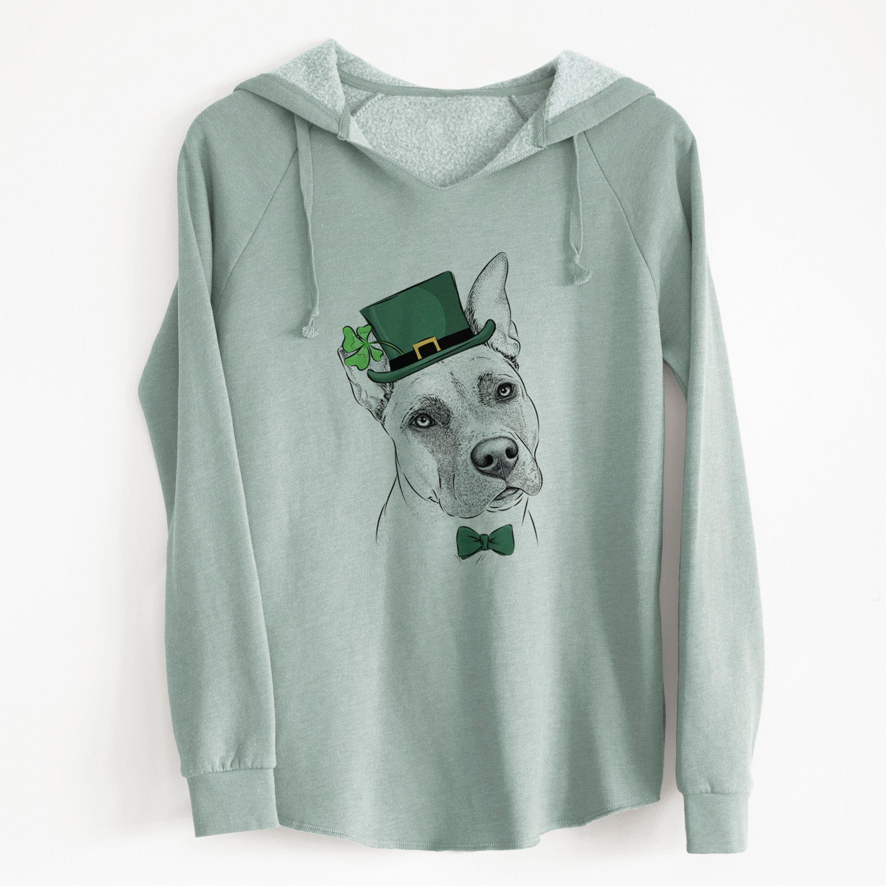 St. Patrick's Ivy the Pitbull Mix - Cali Wave Hooded Sweatshirt