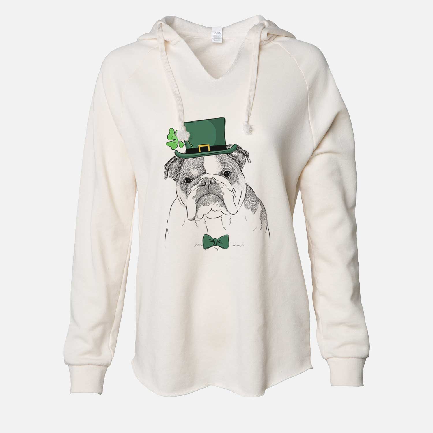 St. Patrick's Jack the English Bulldog - Cali Wave Hooded Sweatshirt